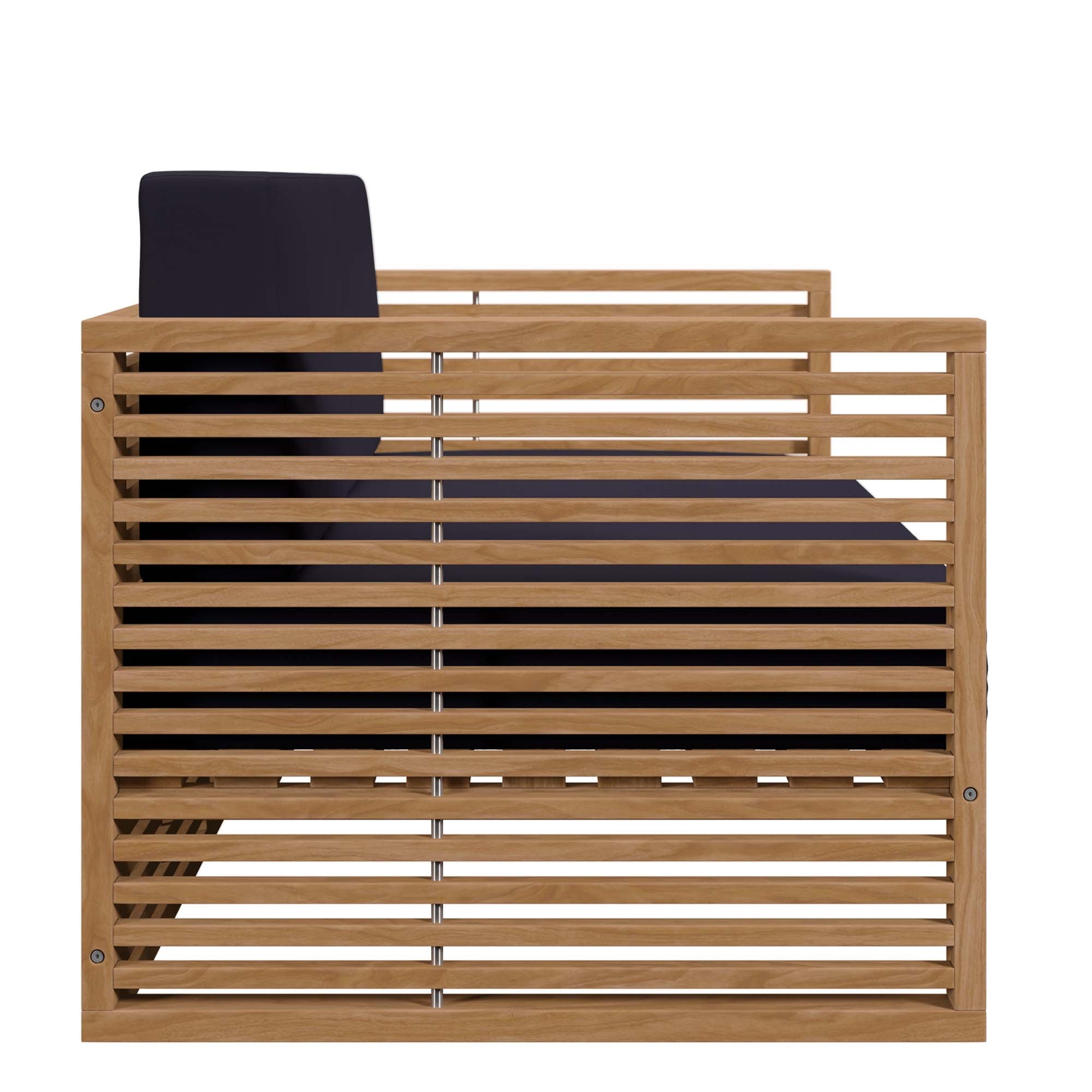 Modway Carlsbad 3-Piece Teak Wood Outdoor Patio Set