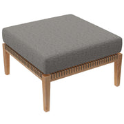 Modway Clearwater Outdoor Patio Teak Wood Ottoman