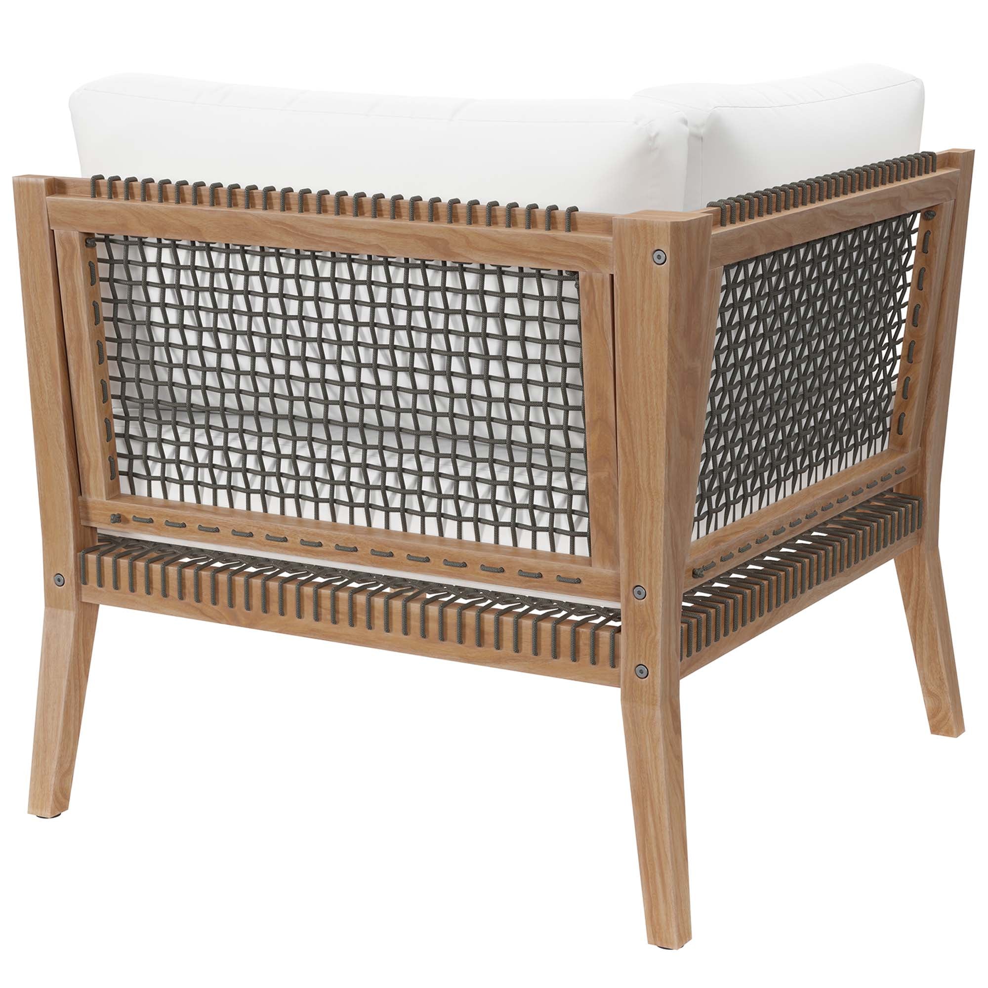 Modway Clearwater Outdoor Patio Teak Wood Corner Chair