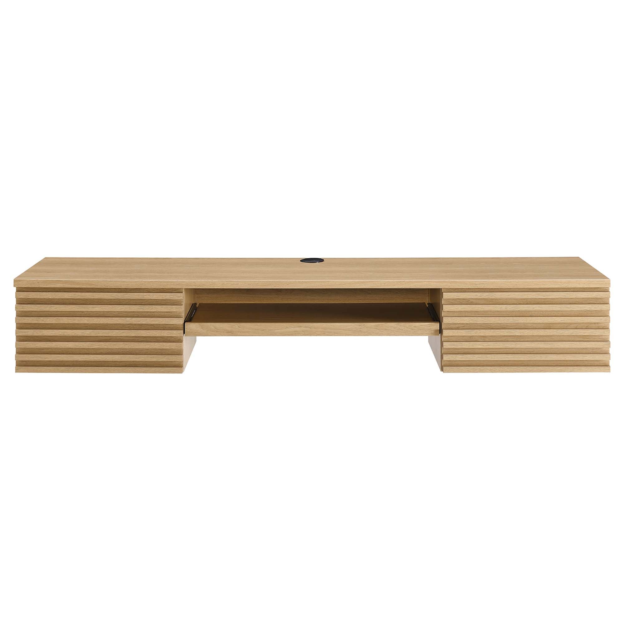 Modway Render Wall Mount Wood Office Desk