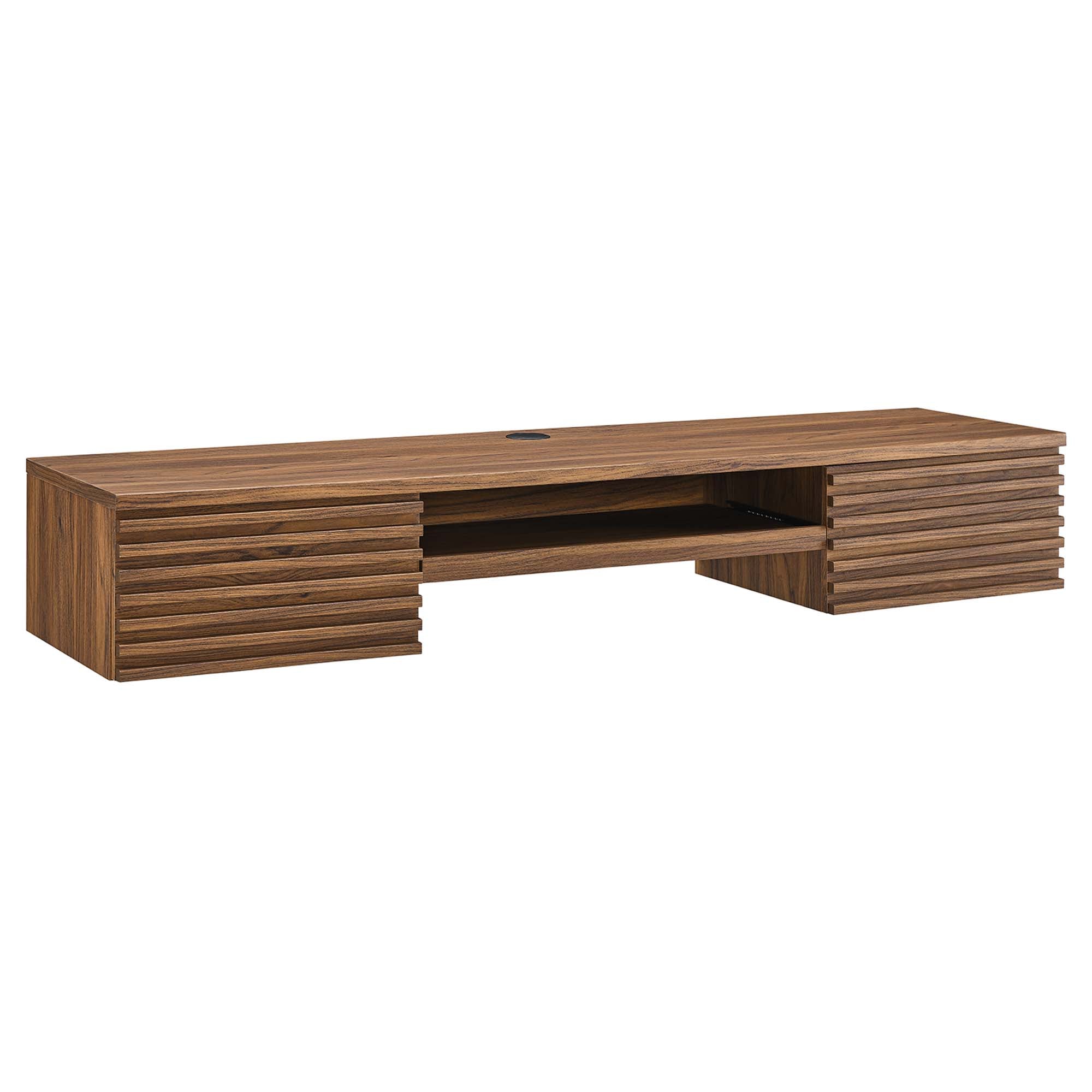 Modway Render Wall Mount Wood Office Desk