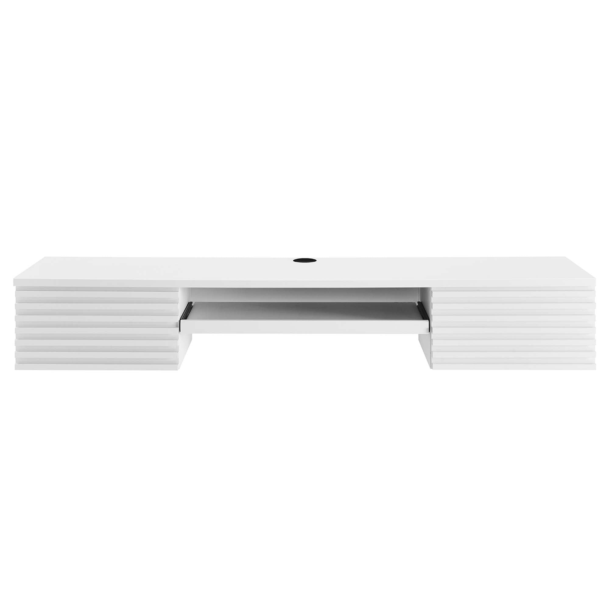 Modway Render Wall Mount Wood Office Desk