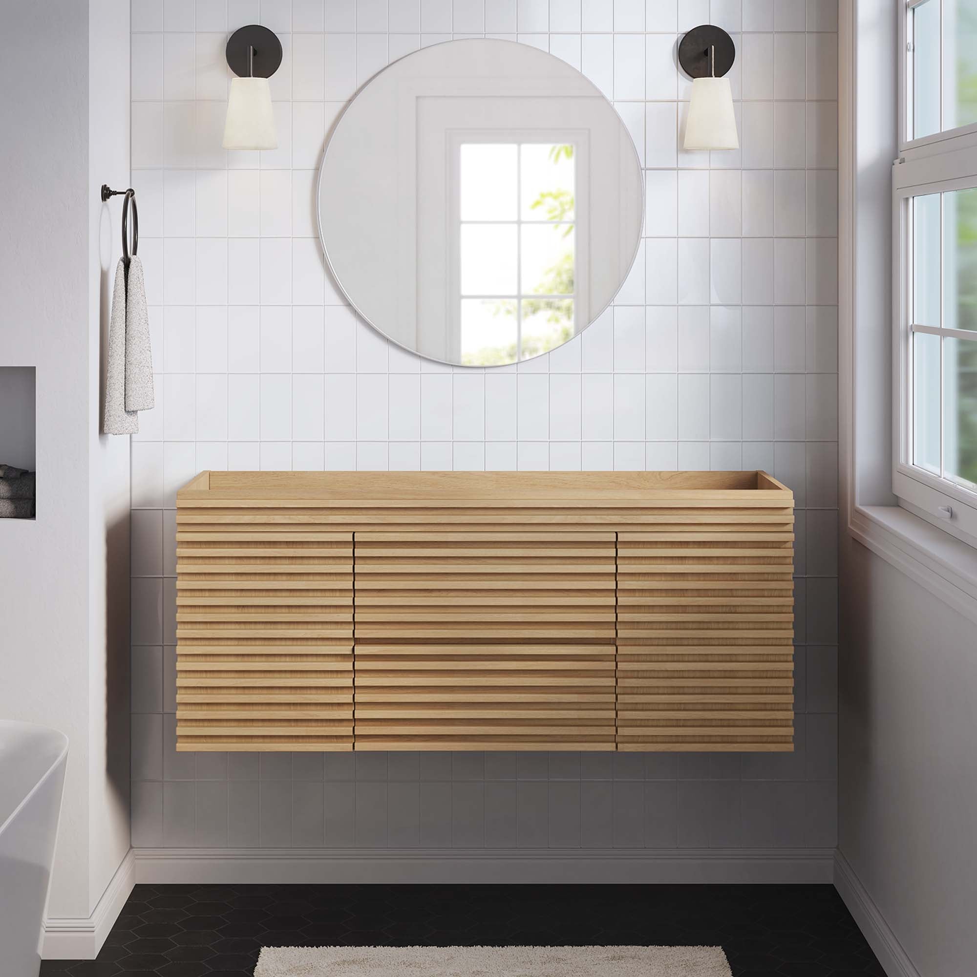 Modway Render 48" Single Sink Compatible (Not Included) Bathroom Vanity Cabinet