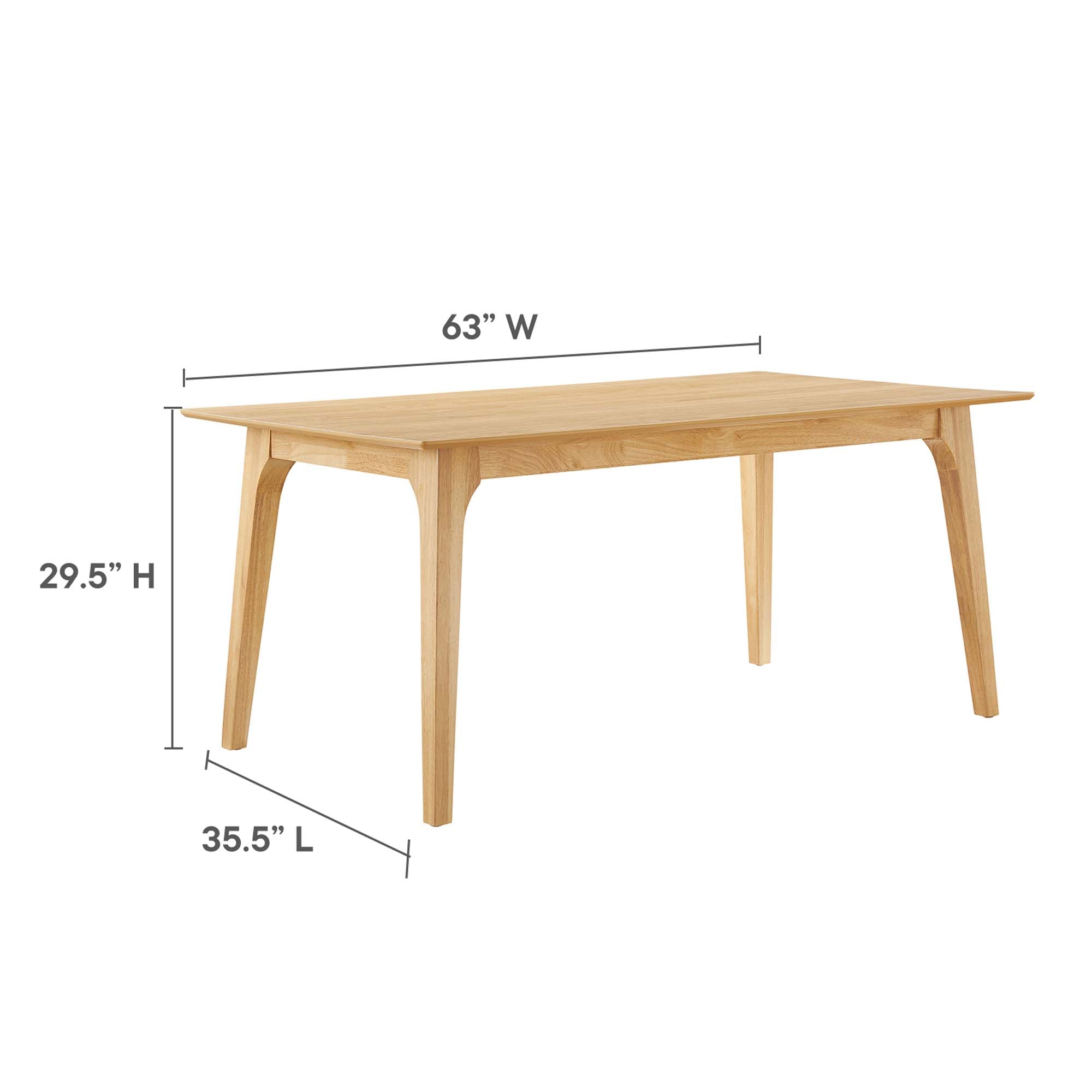 Modway Juxtapose 63” Rectangle Dining Table