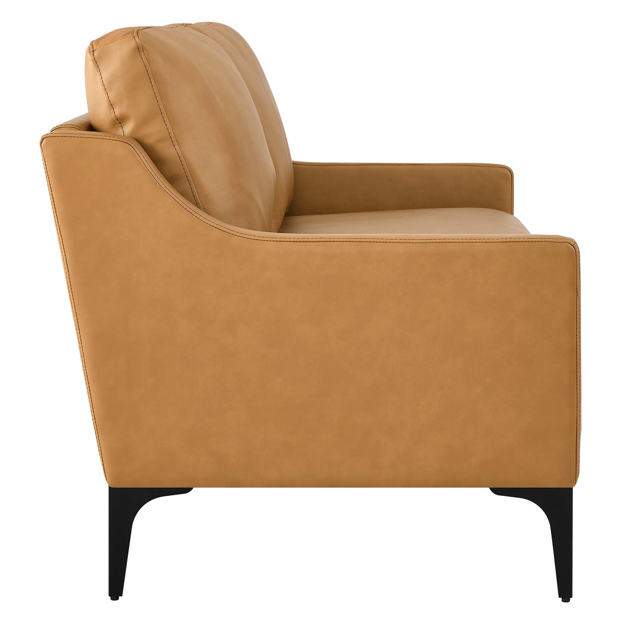 Modway Corland Leather Loveseat
