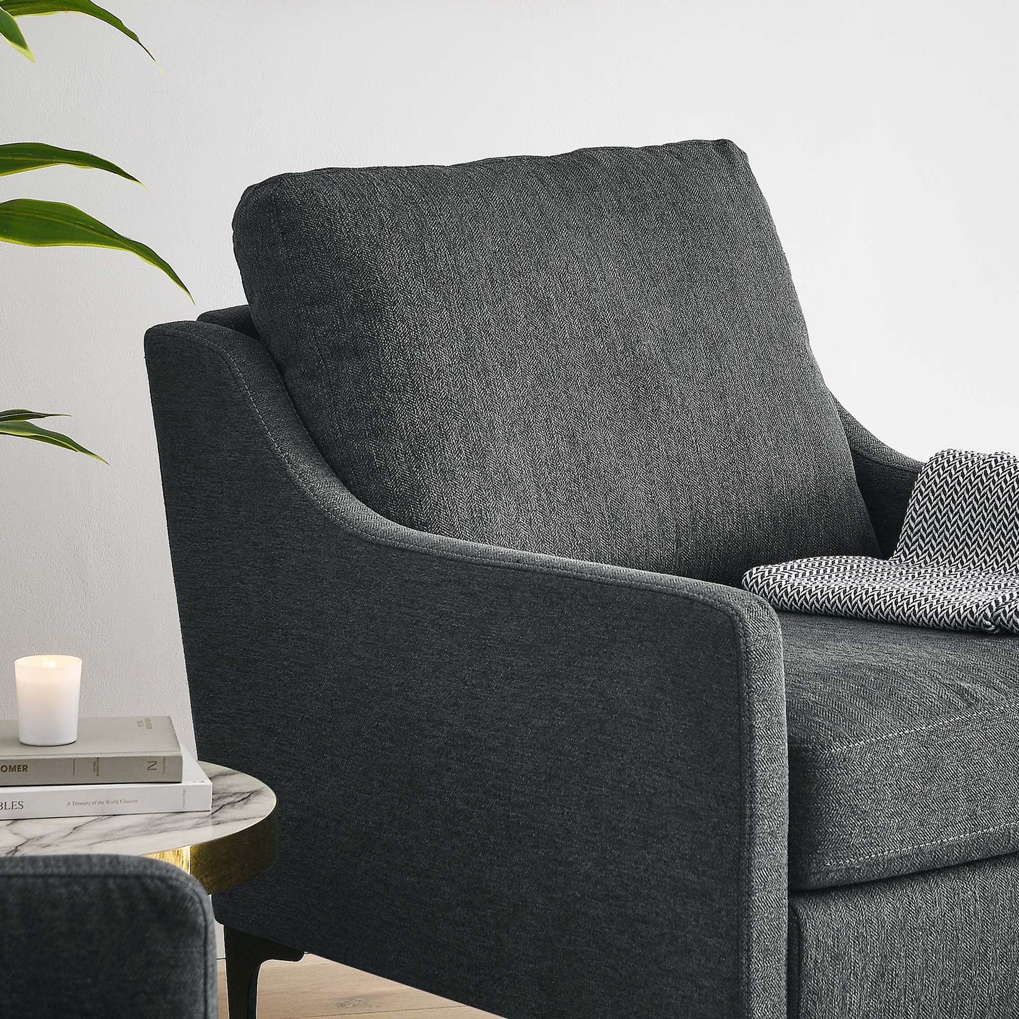Modway Corland Upholstered Fabric Armchair