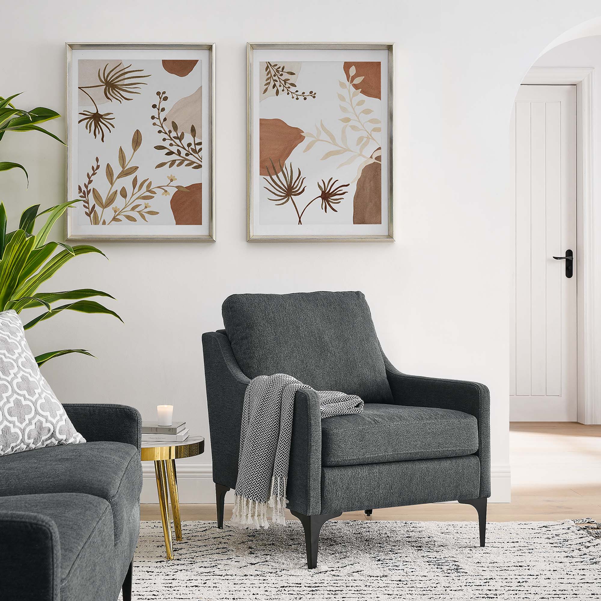 Modway Corland Upholstered Fabric Armchair