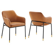 Modway Jovi Vegan Leather Dining Chair Set of 2