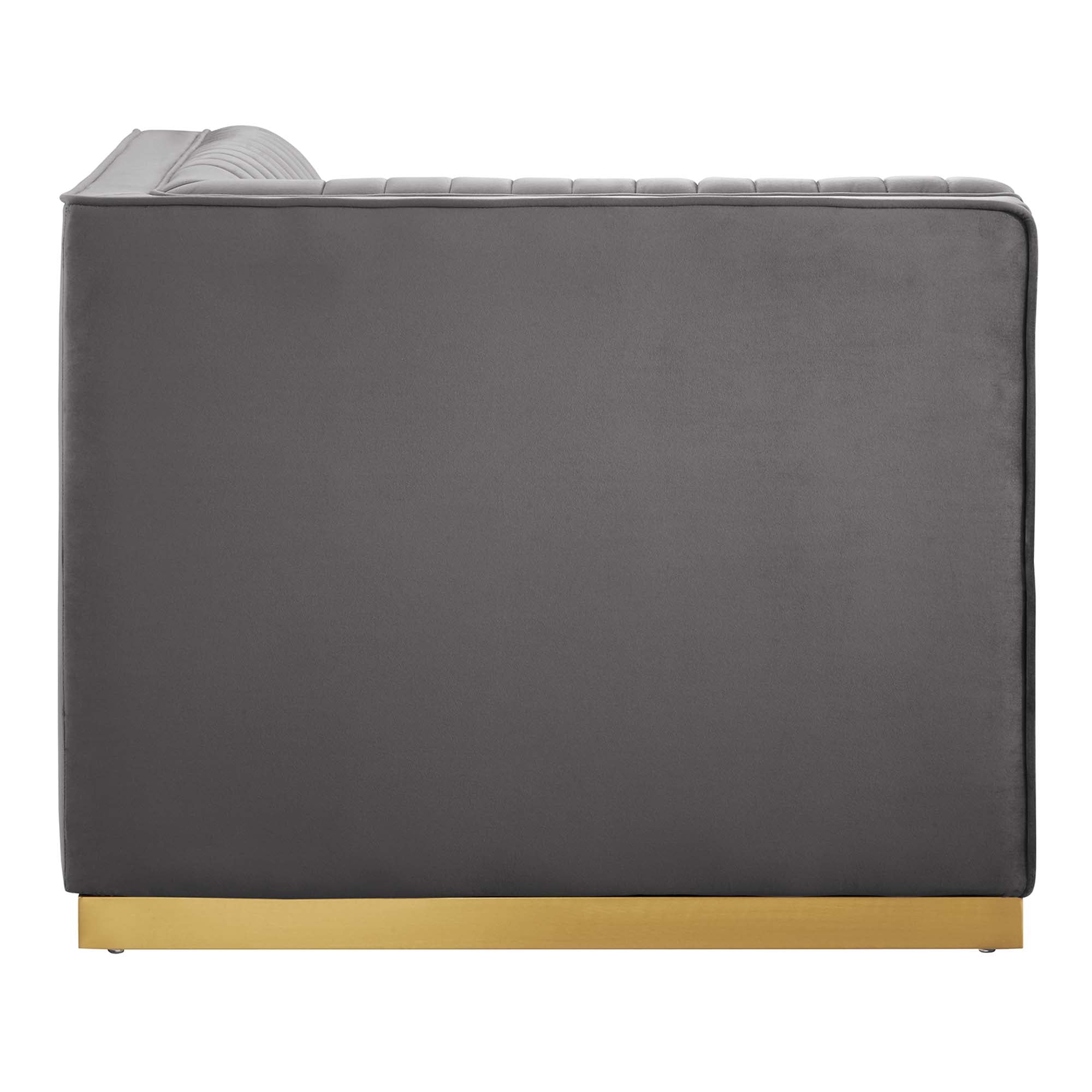Modway Sanguine Channel Tufted Performance Velvet Modular Sectional Sofa Right Corner Chair