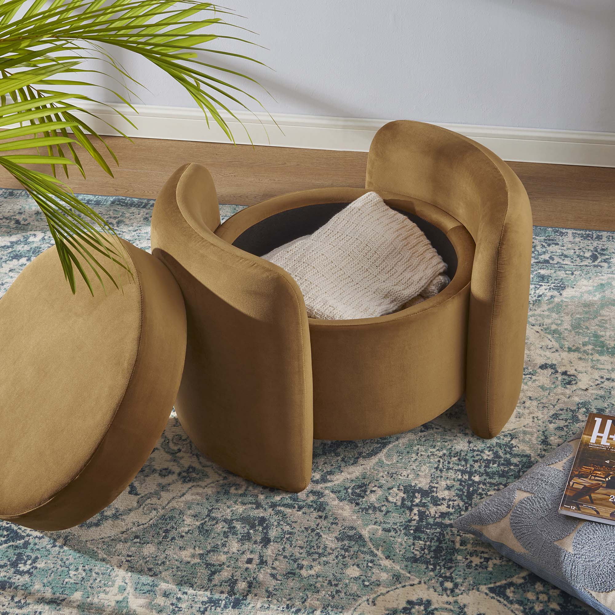 Modway Nebula Upholstered Performance Velvet Ottoman
