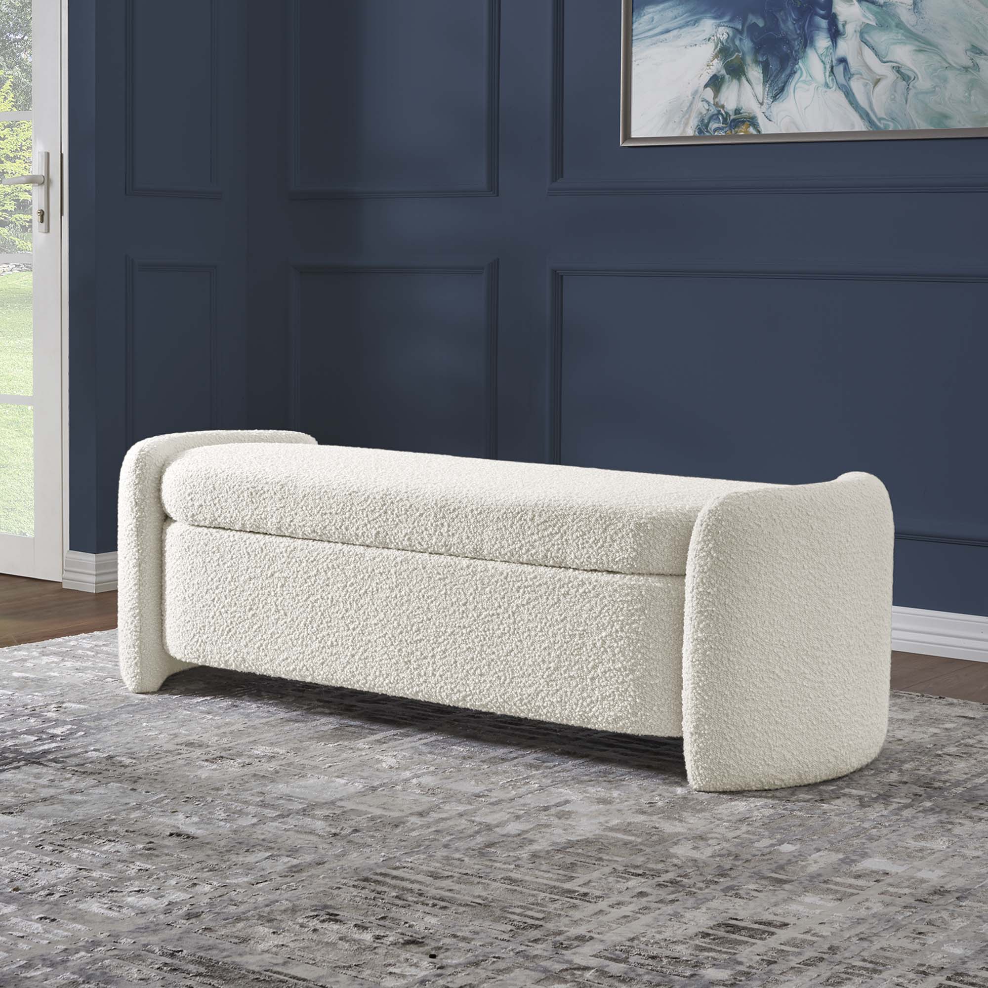 Modway Nebula Boucle Upholstered Bench