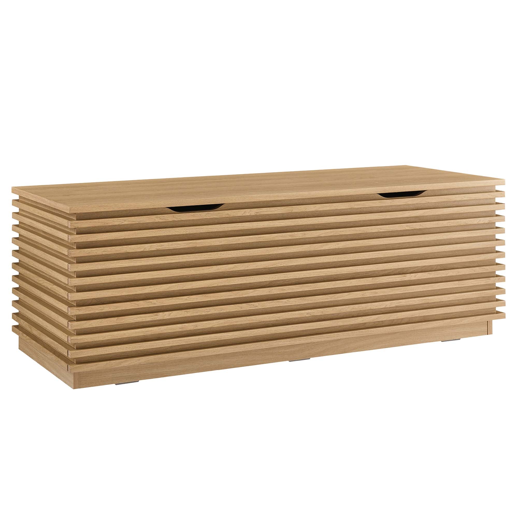 Modway EEI-7473 Render Fluted 3-in-1 Hall Tree With Storage Bench and Coat Rack