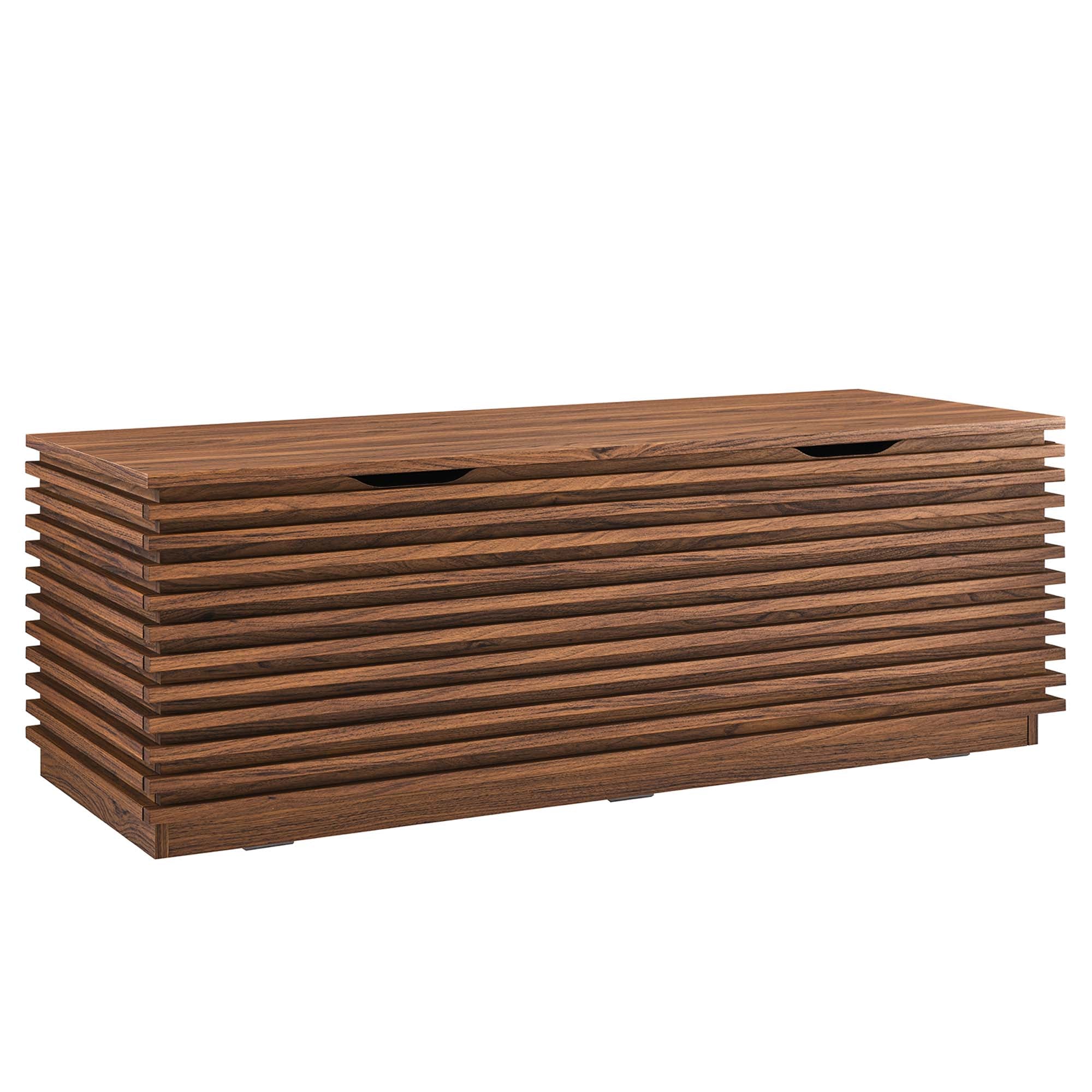 Modway EEI-7473 Render Fluted 3-in-1 Hall Tree With Storage Bench and Coat Rack