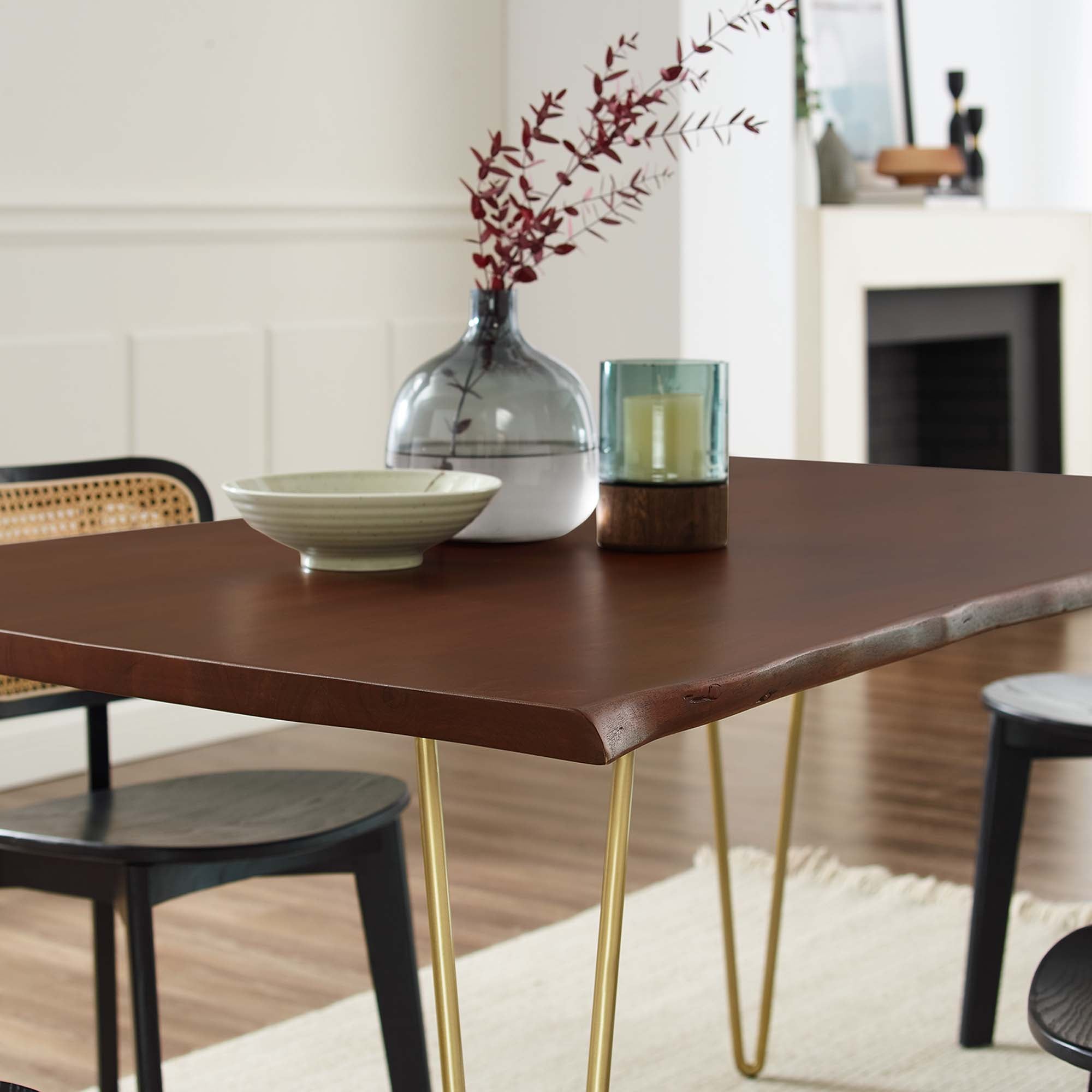 Modway Ardor 60" Live Edge Acacia Wood Acacia Wood Dining Table