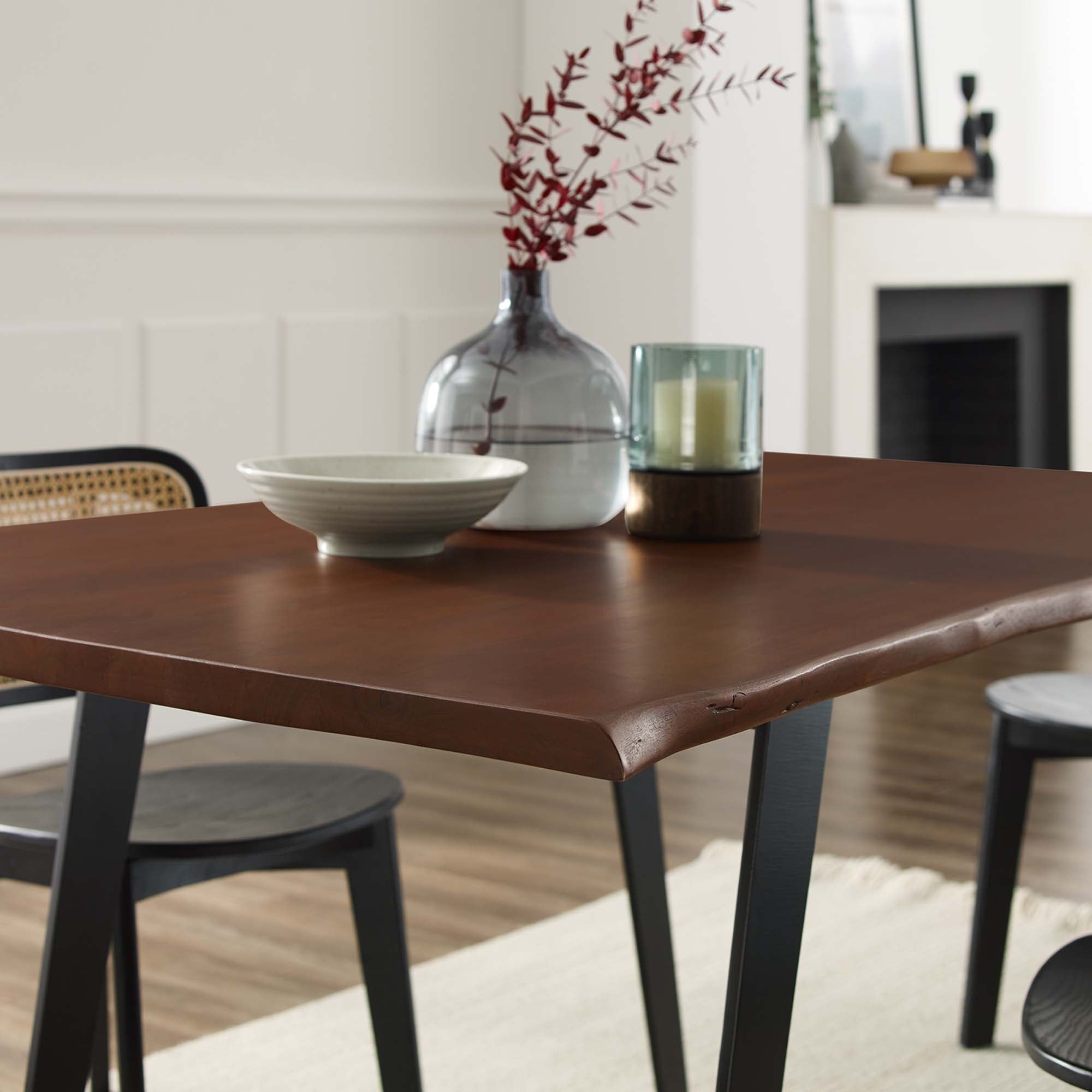 Modway Viggo 60" Live Edge Acacia Wood Acacia Wood Dining Table