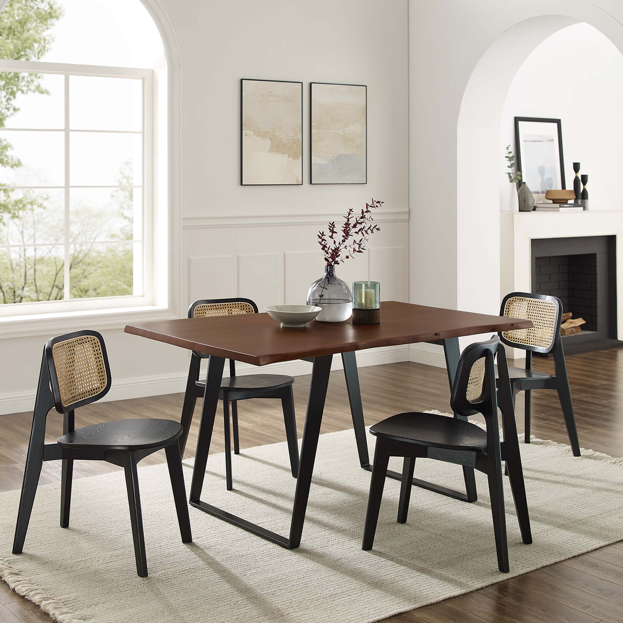 Modway Viggo 60" Live Edge Acacia Wood Acacia Wood Dining Table