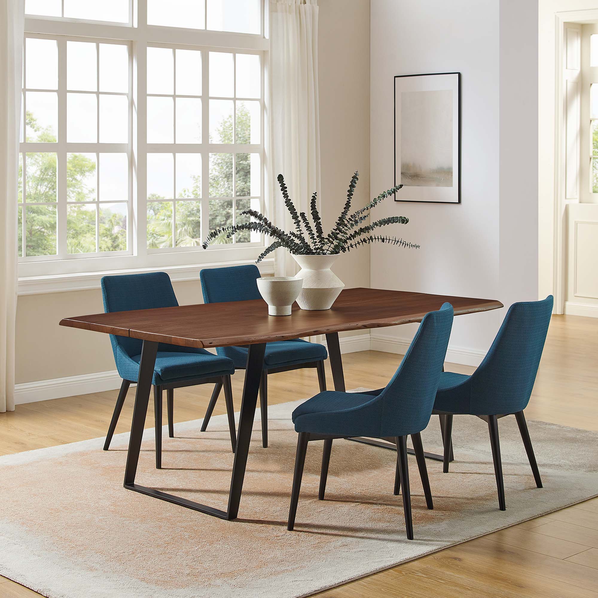 Modway Viggo 74" Live Edge Acacia Wood Dining Table