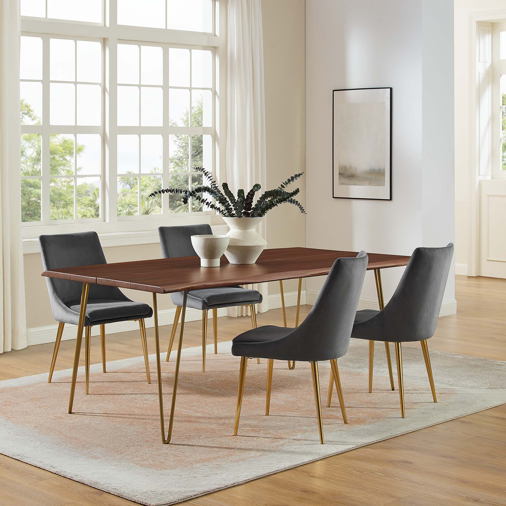 Modway Ardor 74" Live Edge Acacia Wood Acacia Wood Dining Table