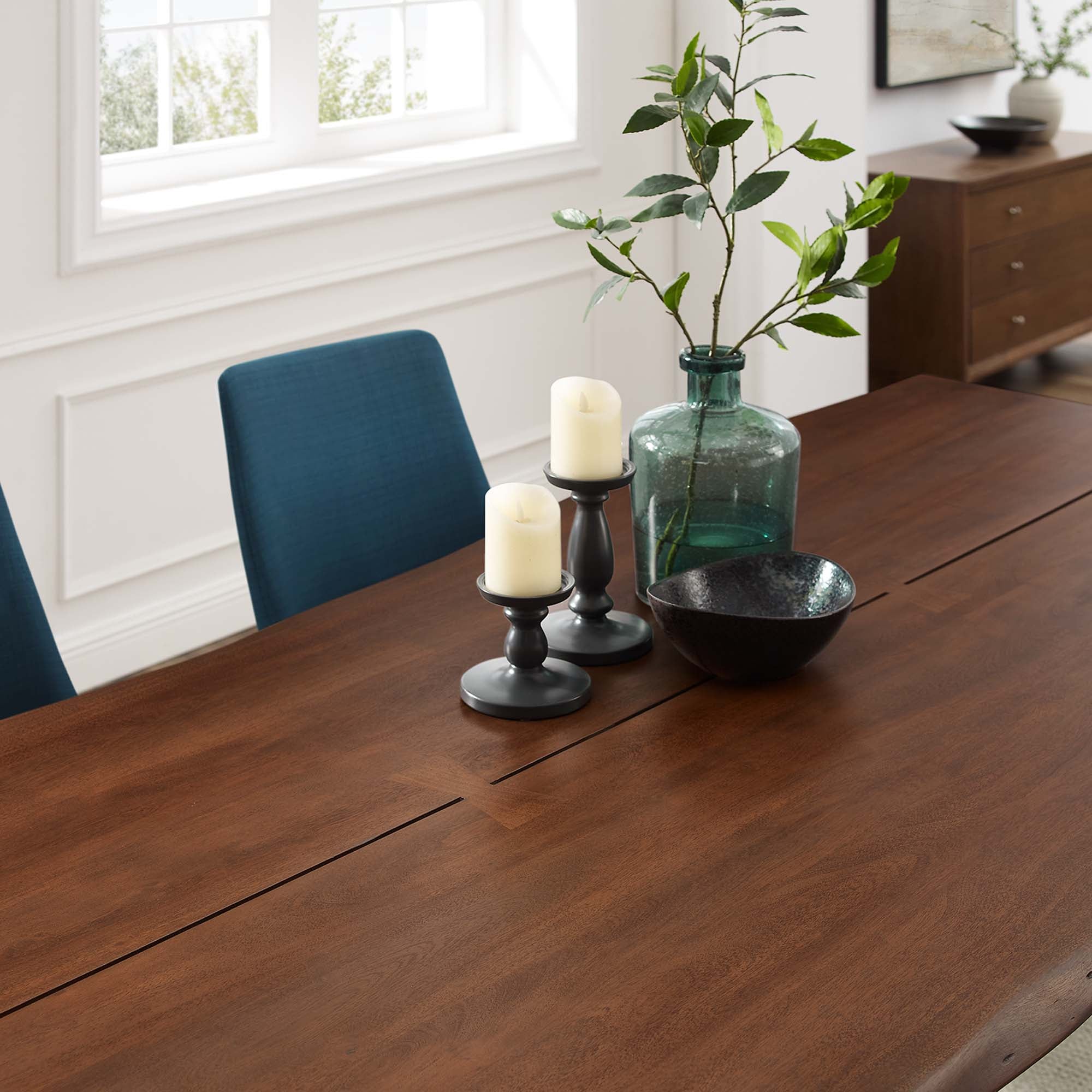 Modway Viggo 96" Live Edge Acacia Wood Acacia Wood Dining Table