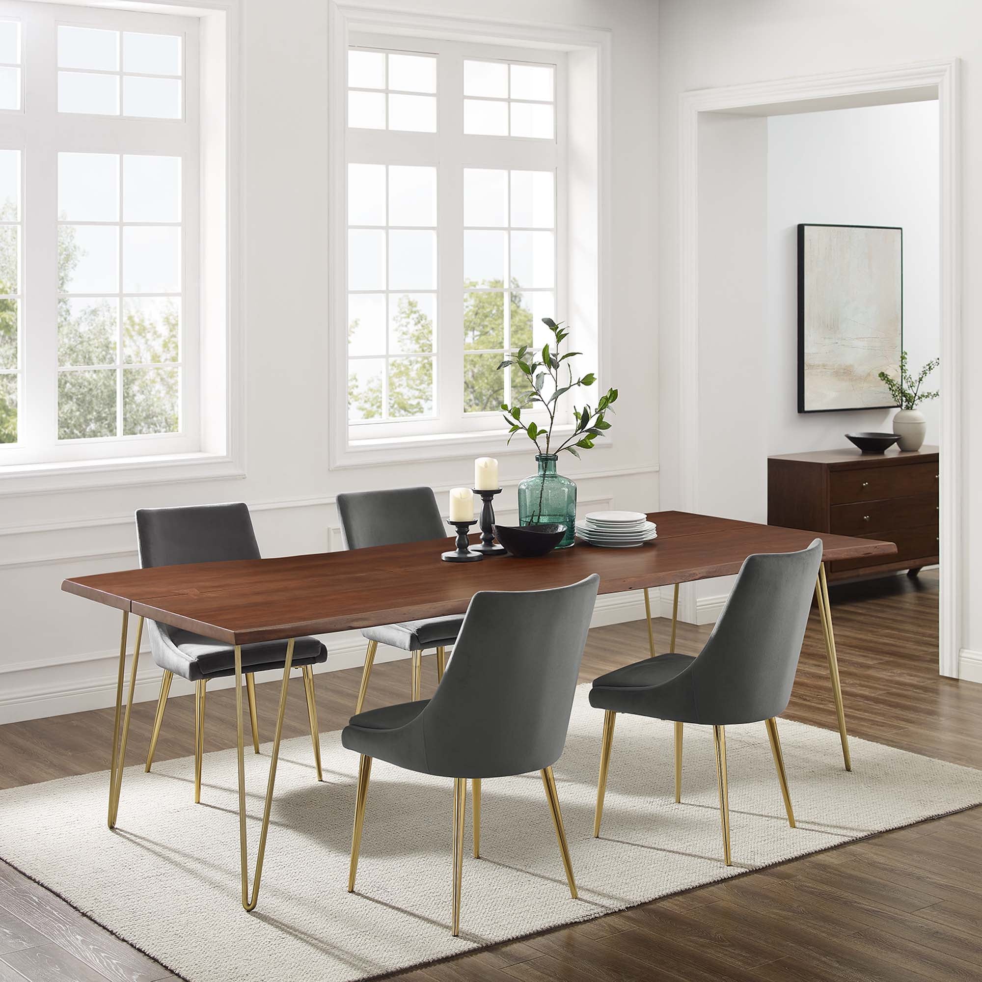 Modway Ardor 96" Live Edge Acacia Wood Acacia Wood Dining Table