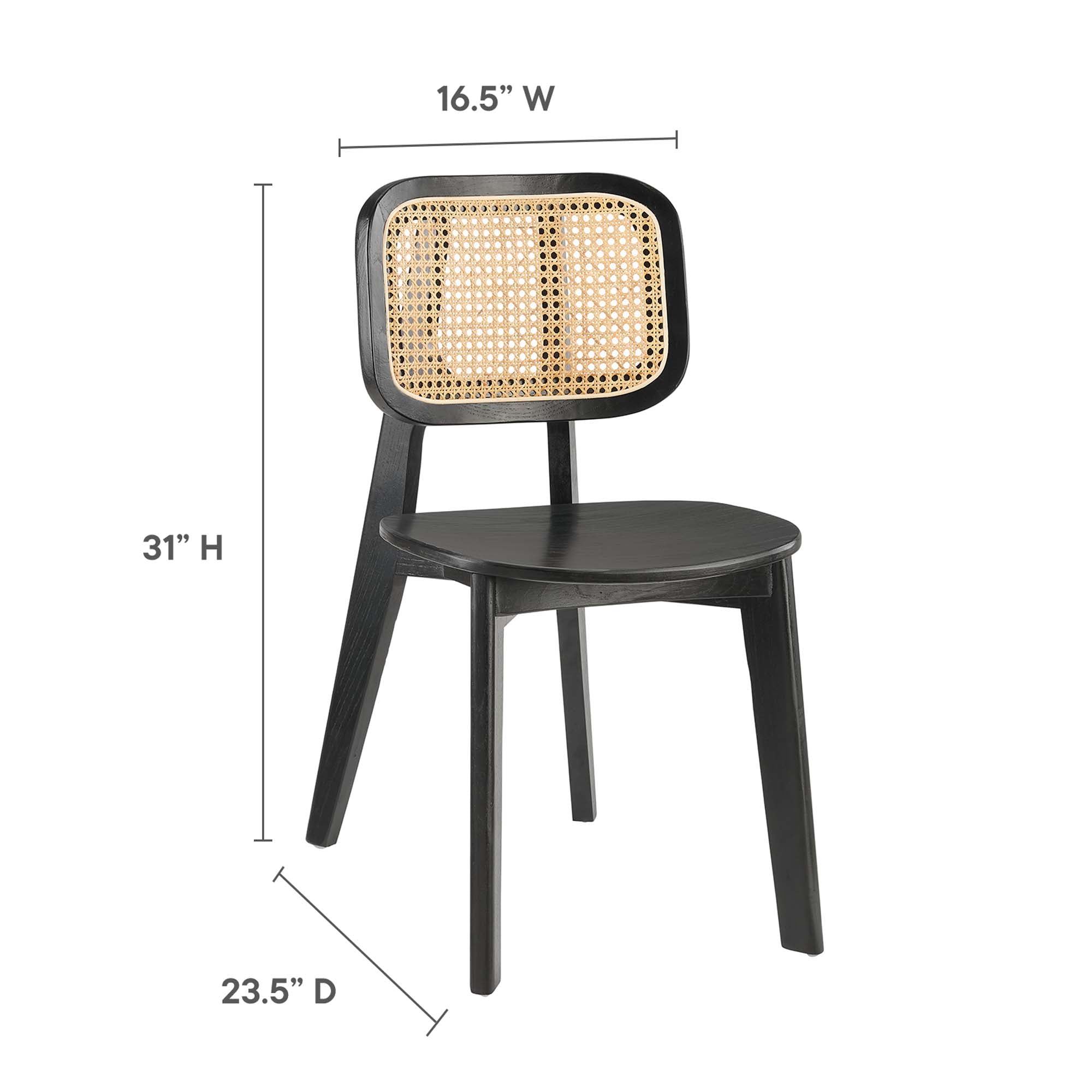 Modway Habitat Wood Dining Side Chair Set of 2