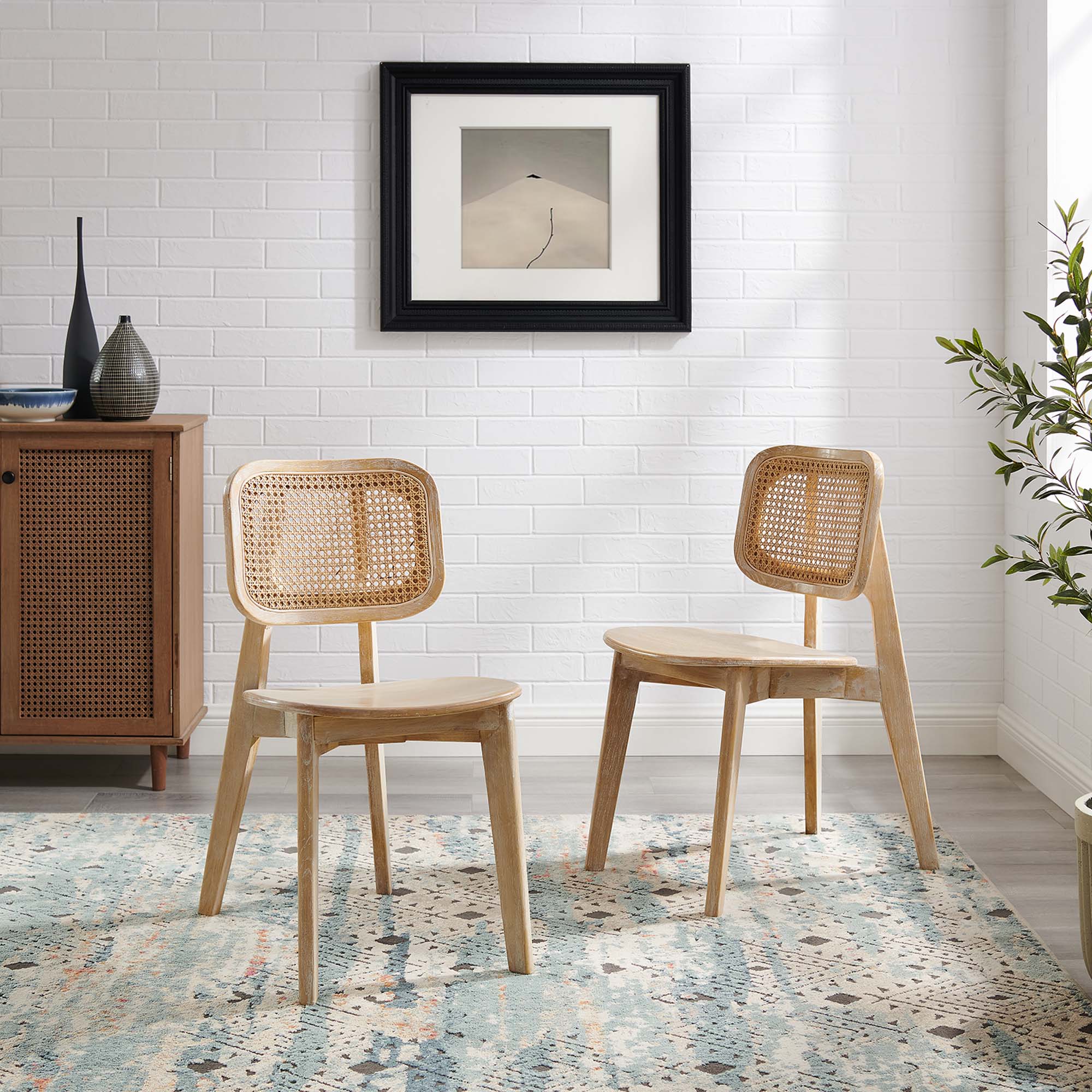 Modway Habitat Wood Dining Side Chair Set of 2