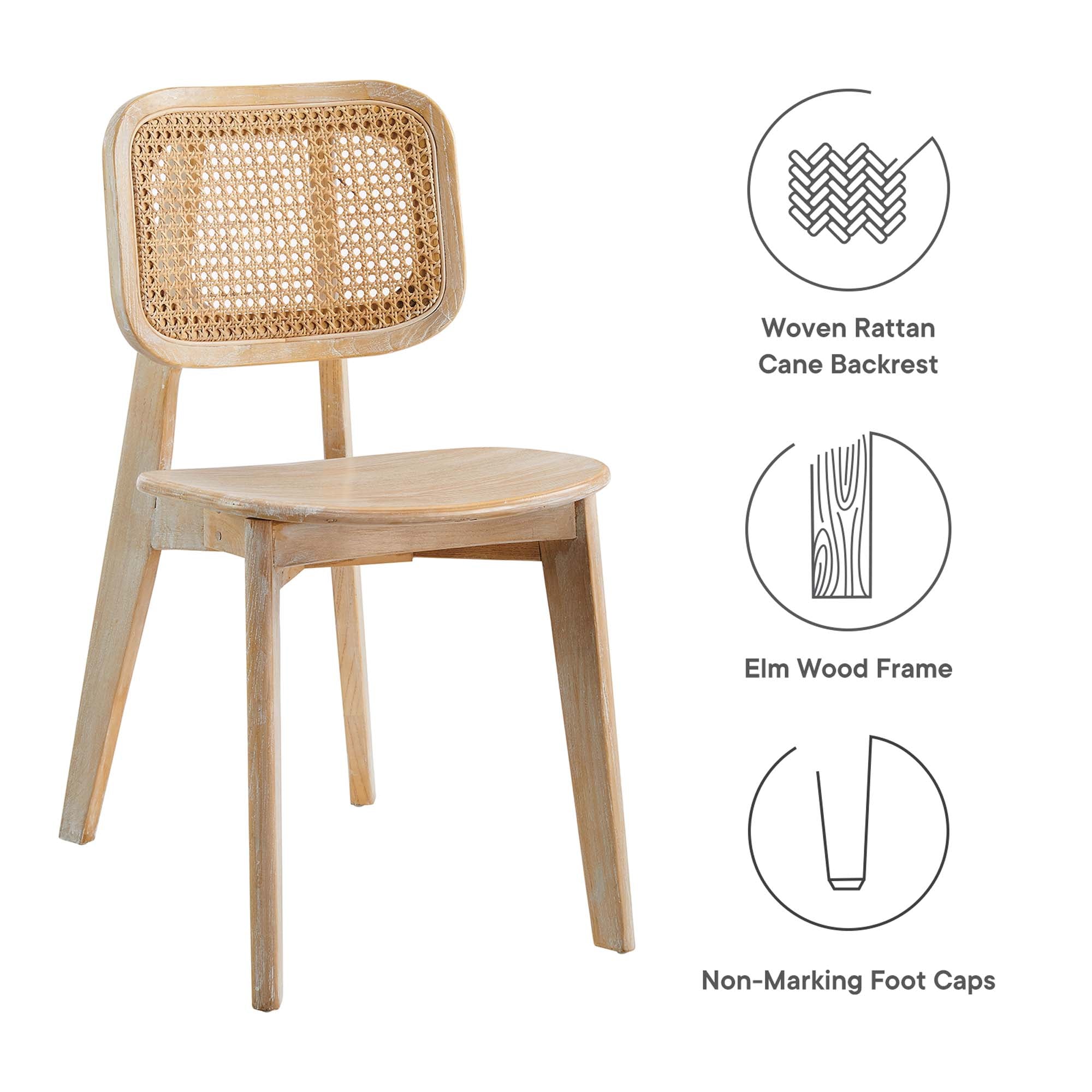 Modway Habitat Wood Dining Side Chair Set of 2