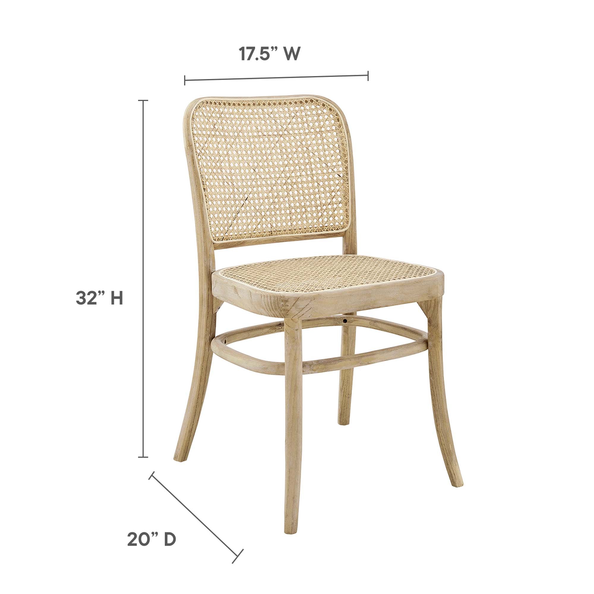 Modway Winona Wood Dining Side Chair Set of 2