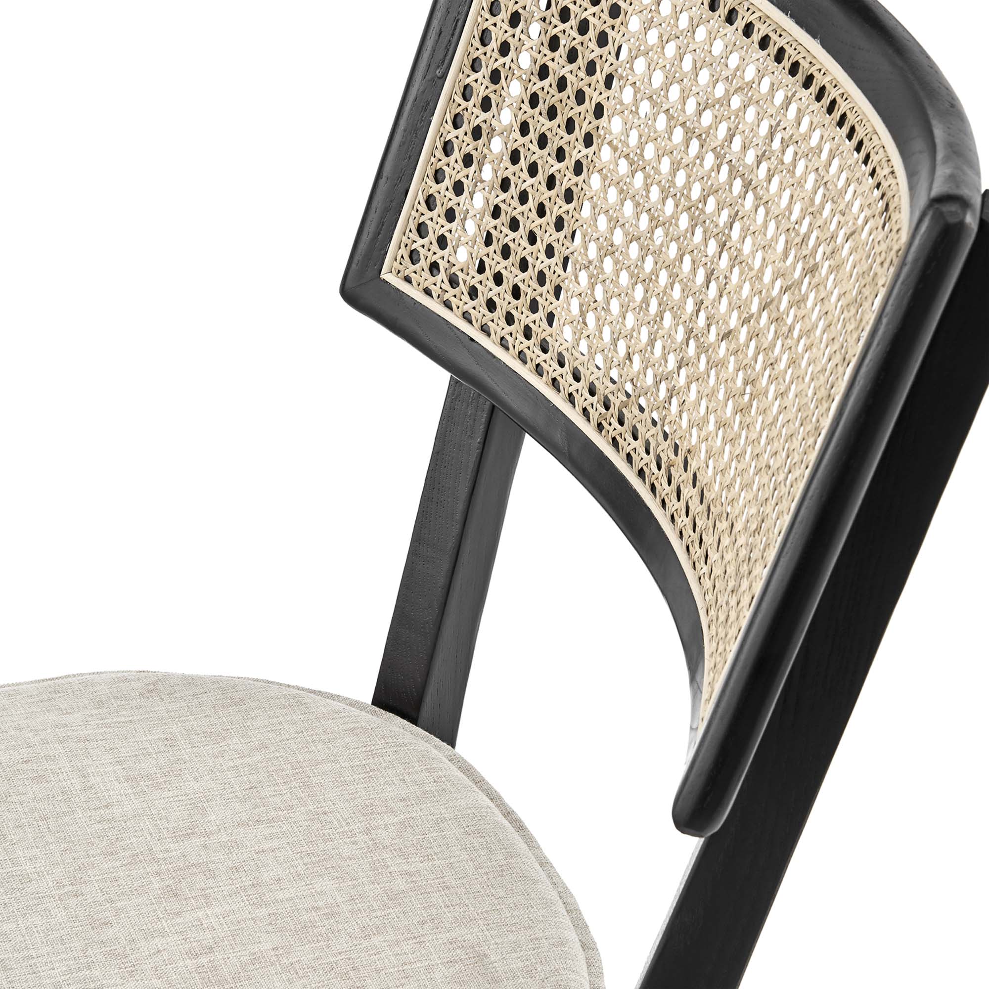 Modway Caledonia Fabric Upholstered Wood Dining Chair Set of 2