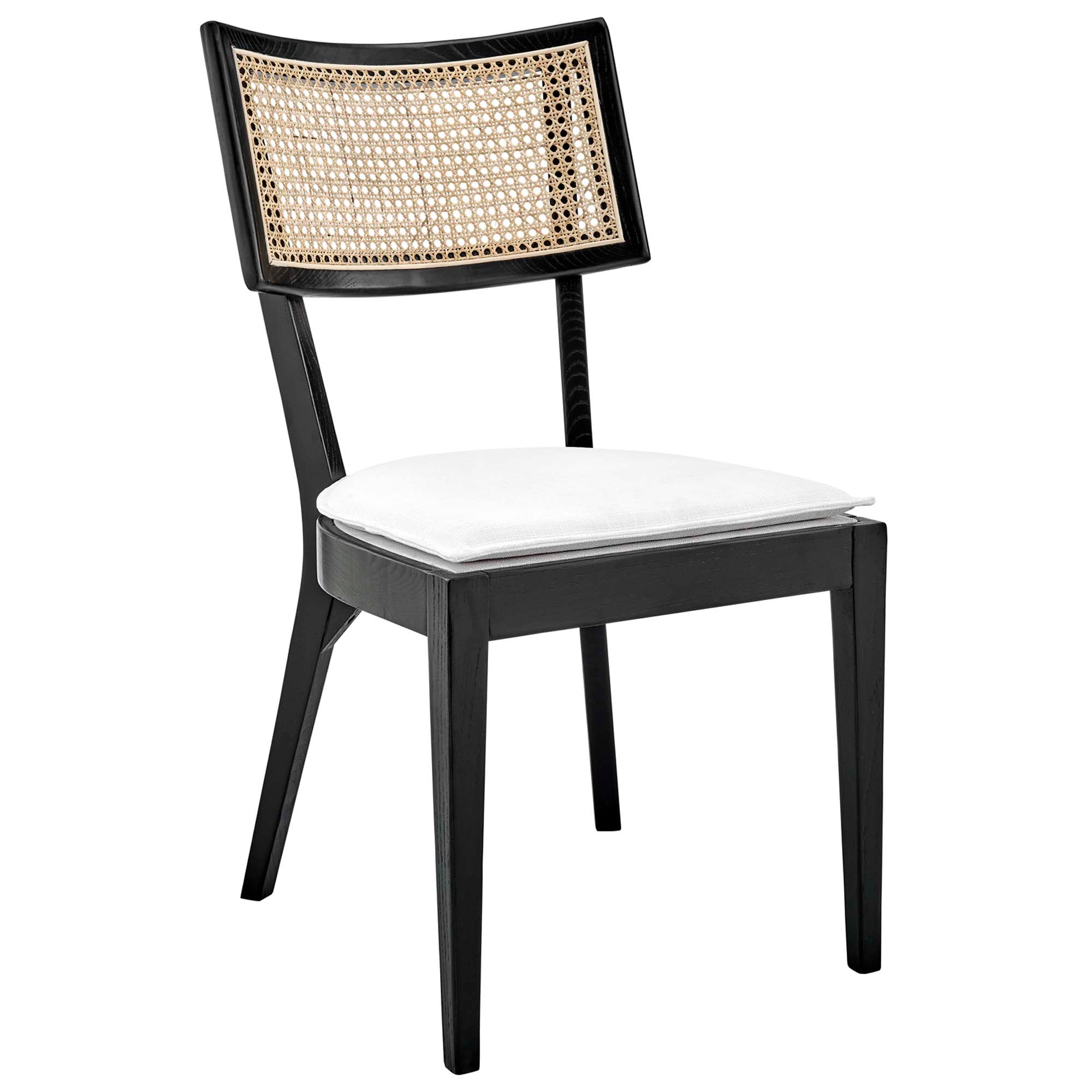 Modway Caledonia Fabric Upholstered Wood Dining Chair Set of 2