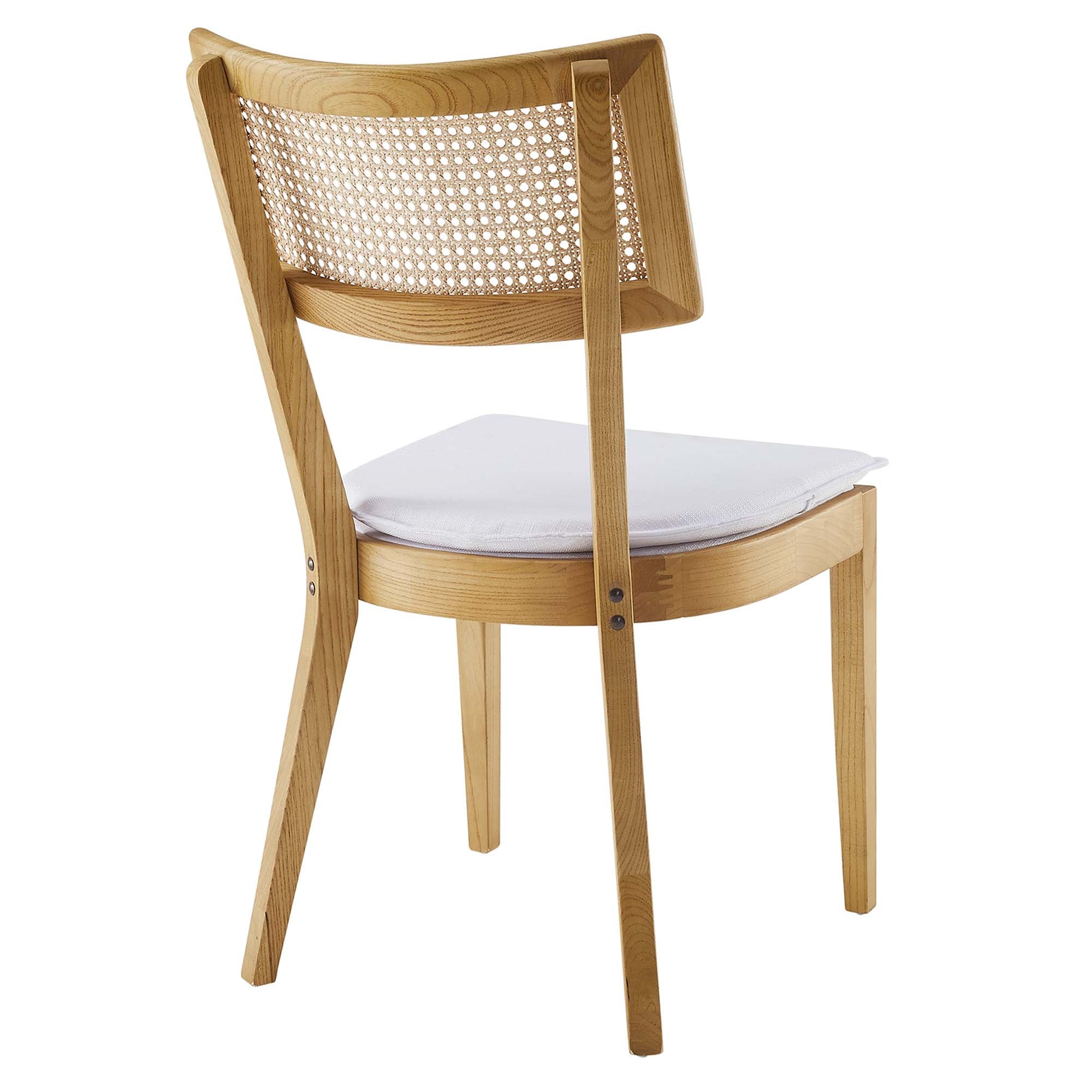 Modway Caledonia Fabric Upholstered Wood Dining Chair Set of 2