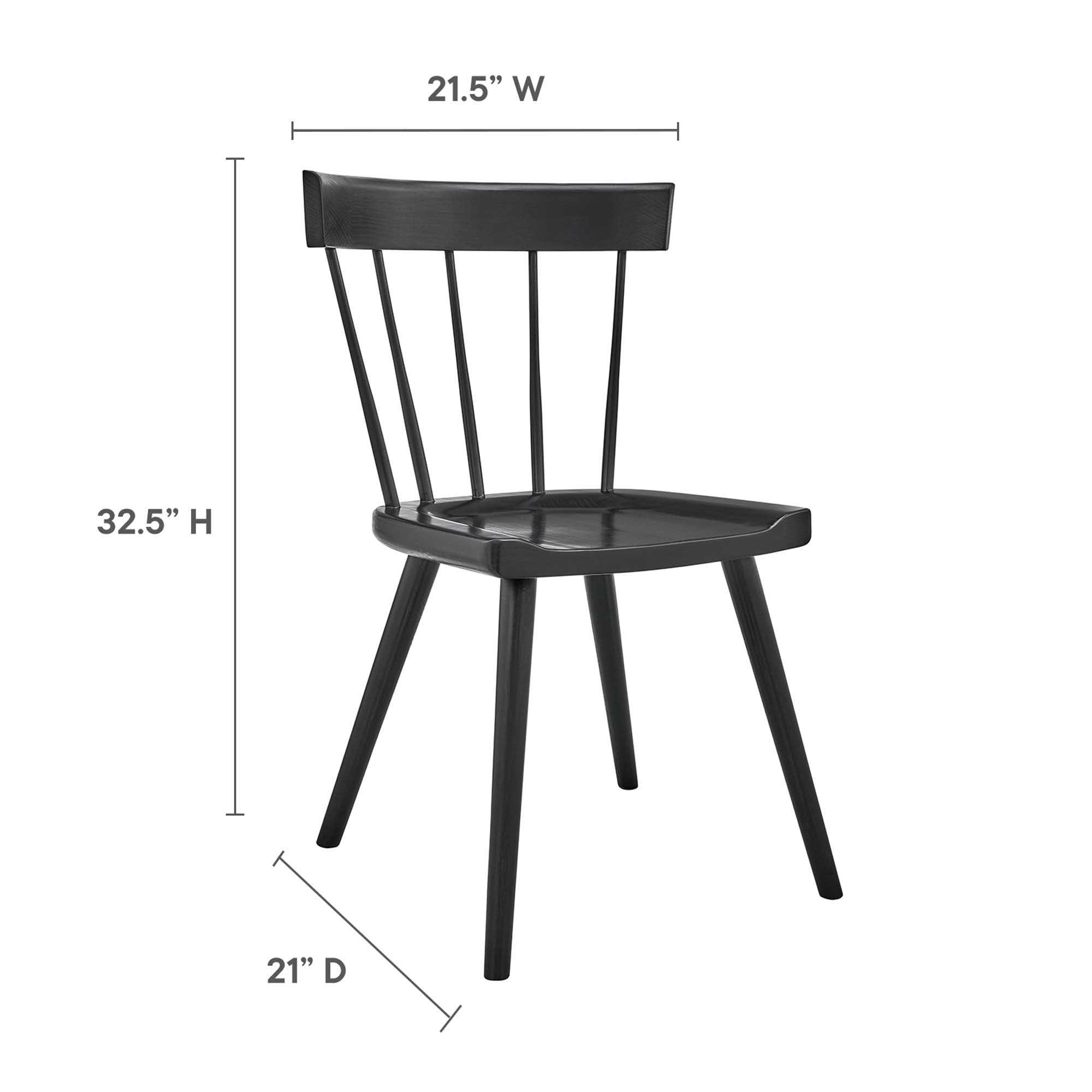 Modway Sutter Wood Dining Side Chair Set of 2