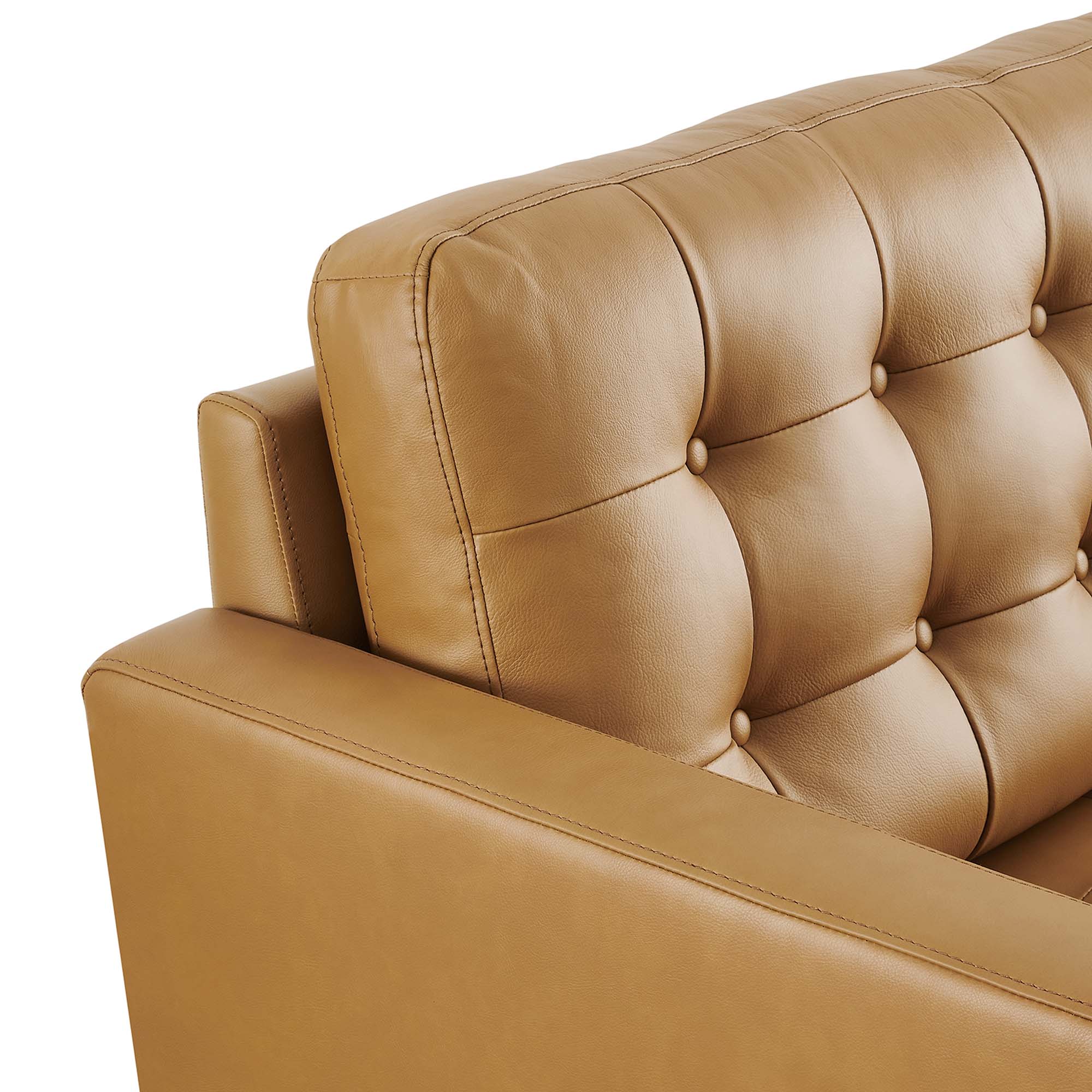 Modway Exalt Tufted Leather Loveseat