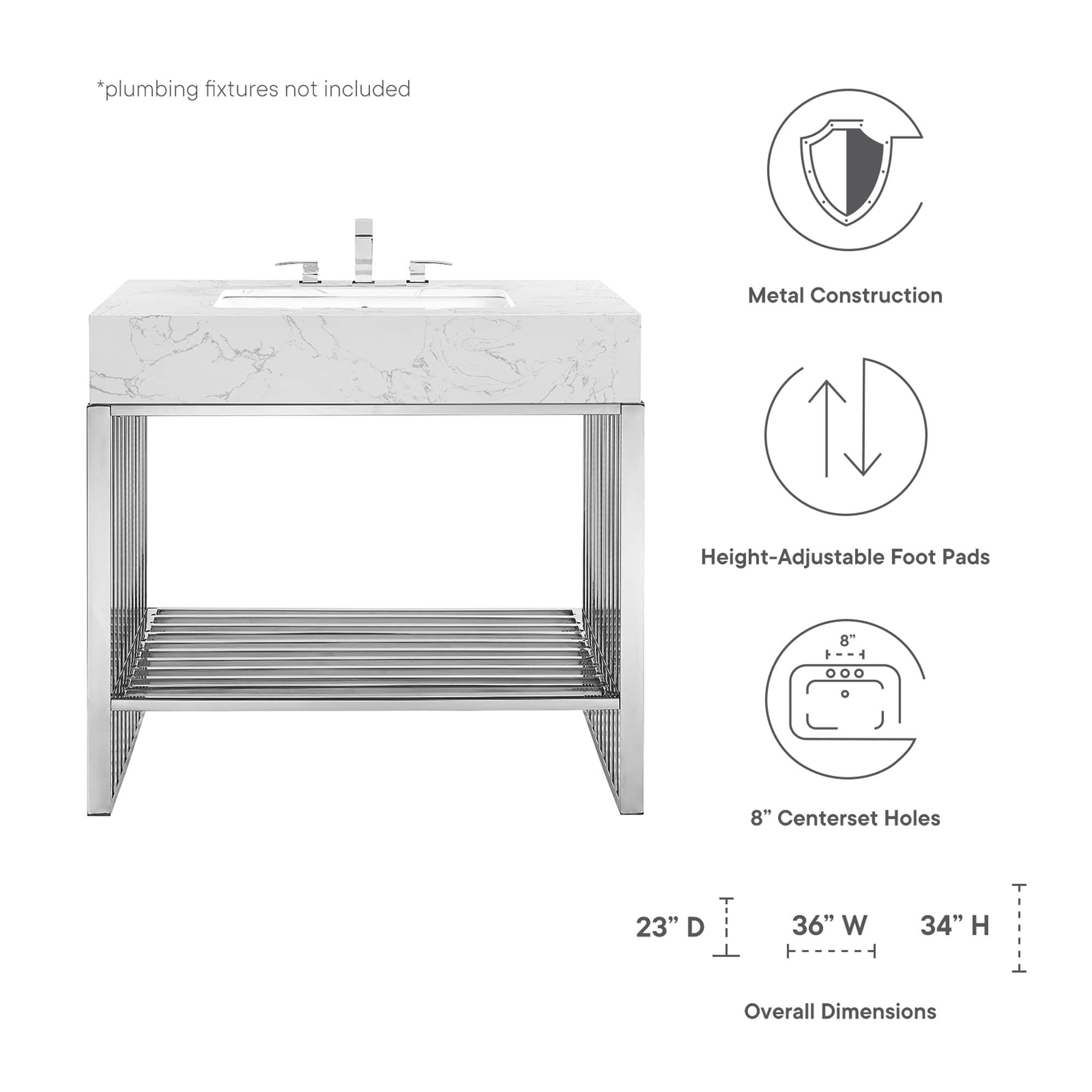 Modway Gridiron 36" Bathroom Vanity