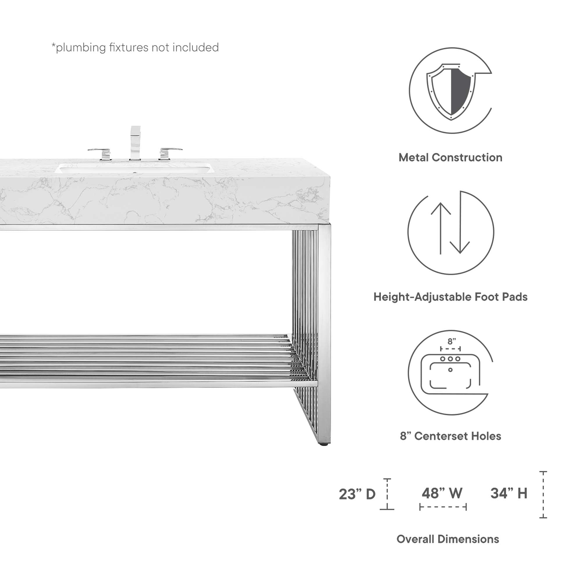 Modway Gridiron 48" Bathroom Vanity