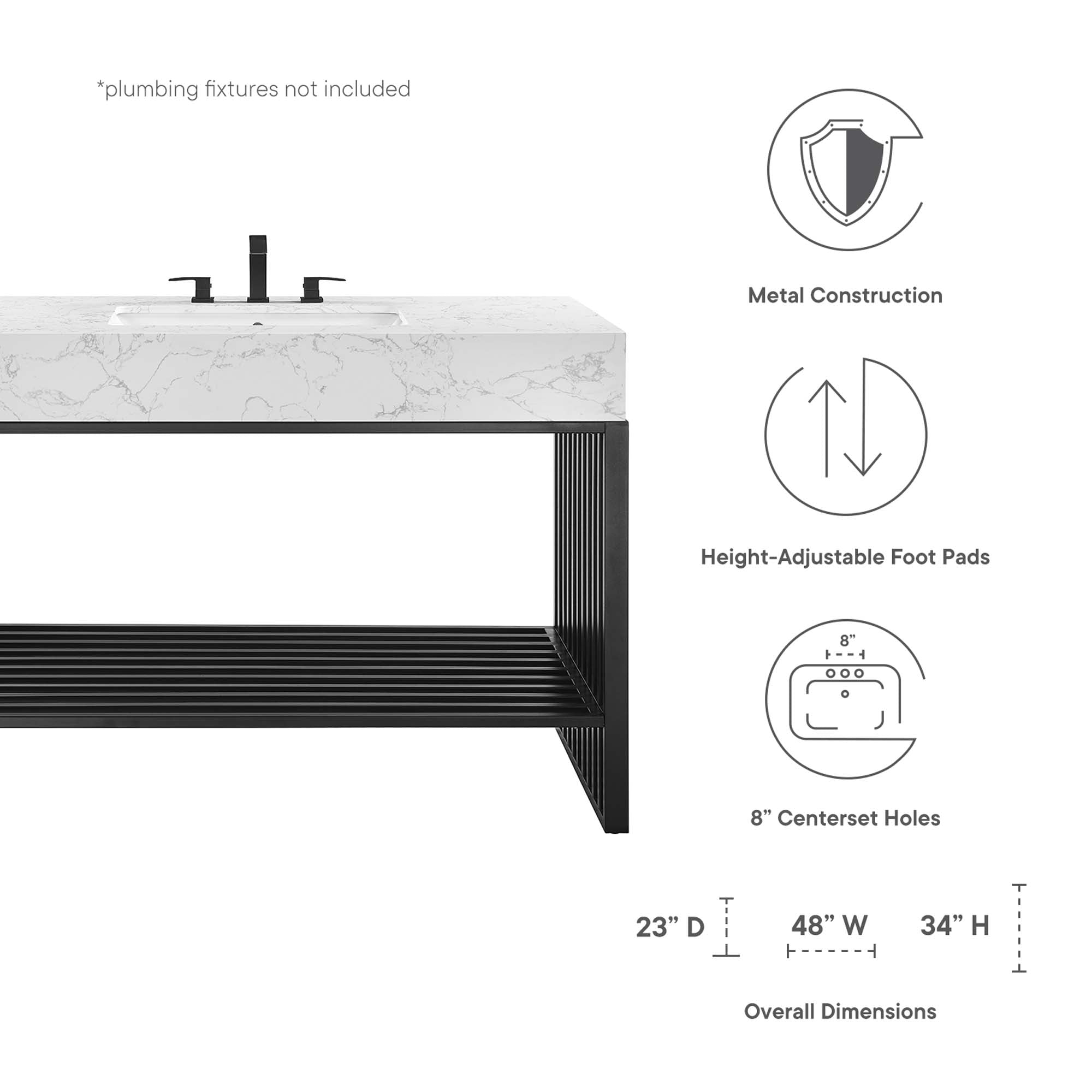 Modway Gridiron 48" Bathroom Vanity