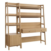 Modway Bixby 2-Piece Wood Office Desk and Bookshelf