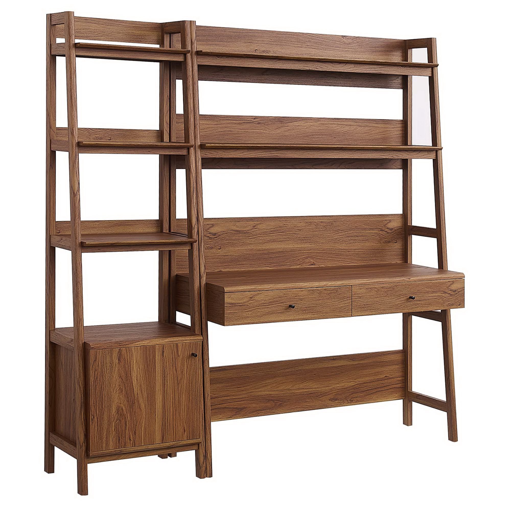 Modway Bixby 2-Piece Wood Office Desk and Bookshelf