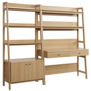 Modway Bixby 2-Piece Wood Office Desk and Bookshelf