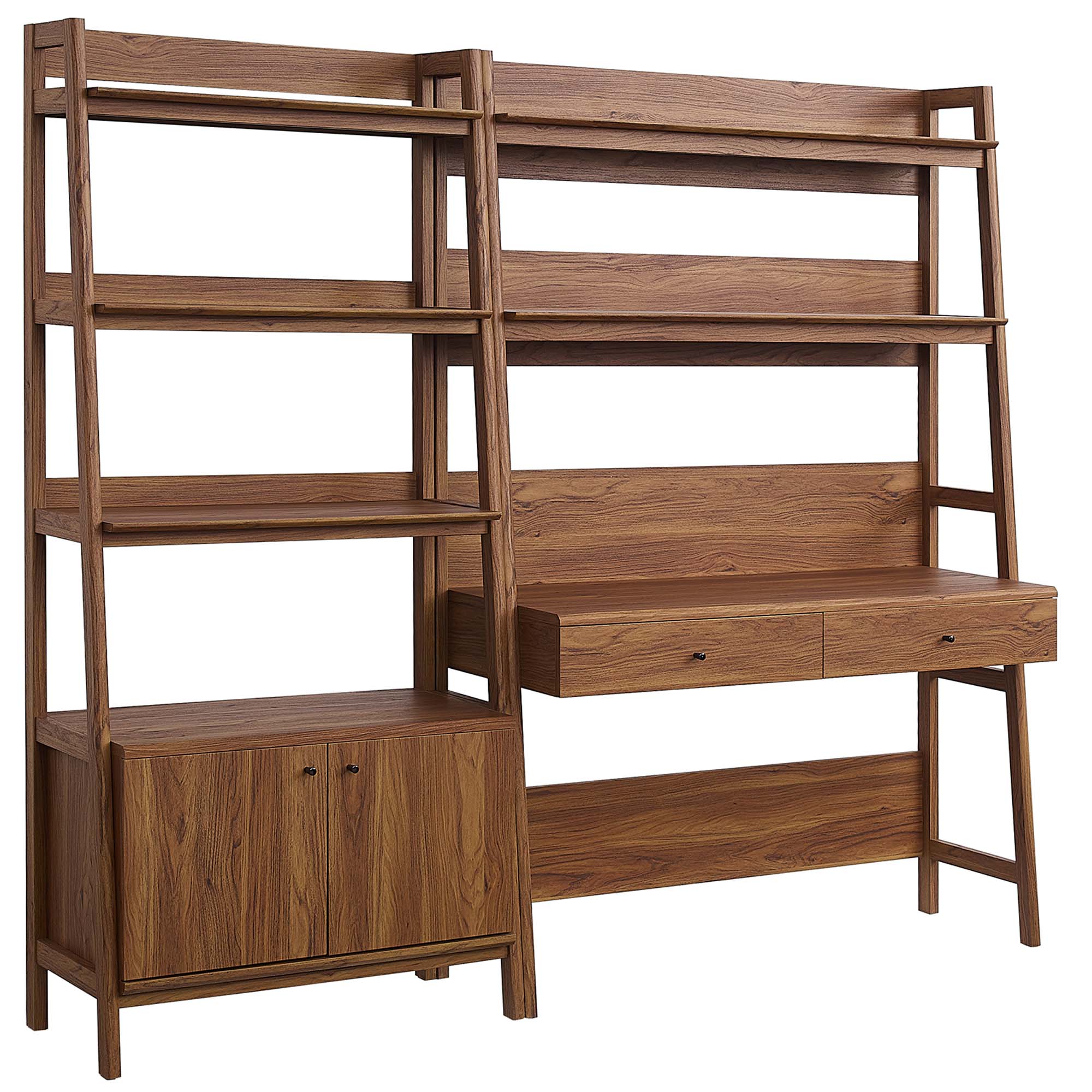 Modway Bixby 2-Piece Wood Office Desk and Bookshelf