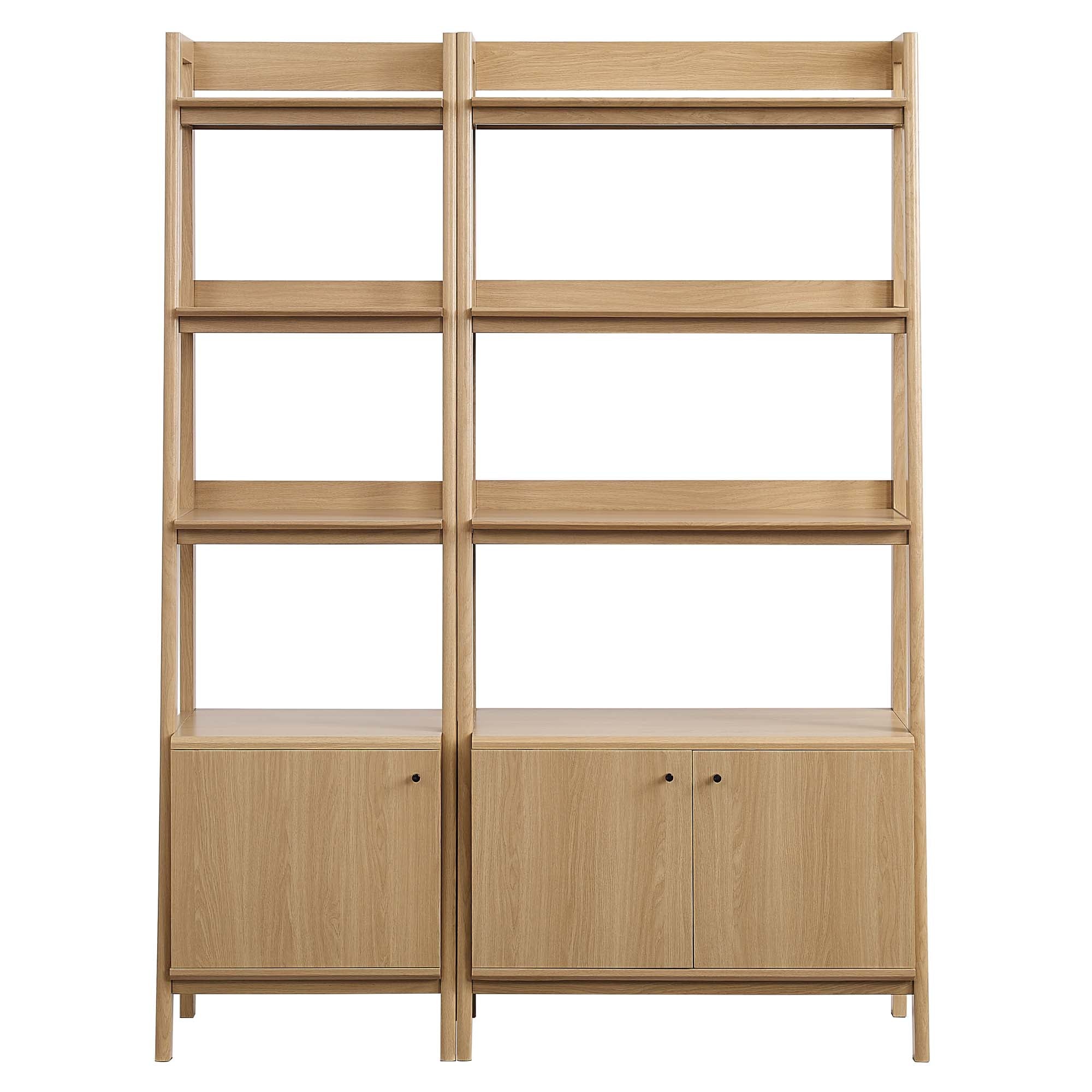 Modway Bixby Wood Bookshelves Set of 2
