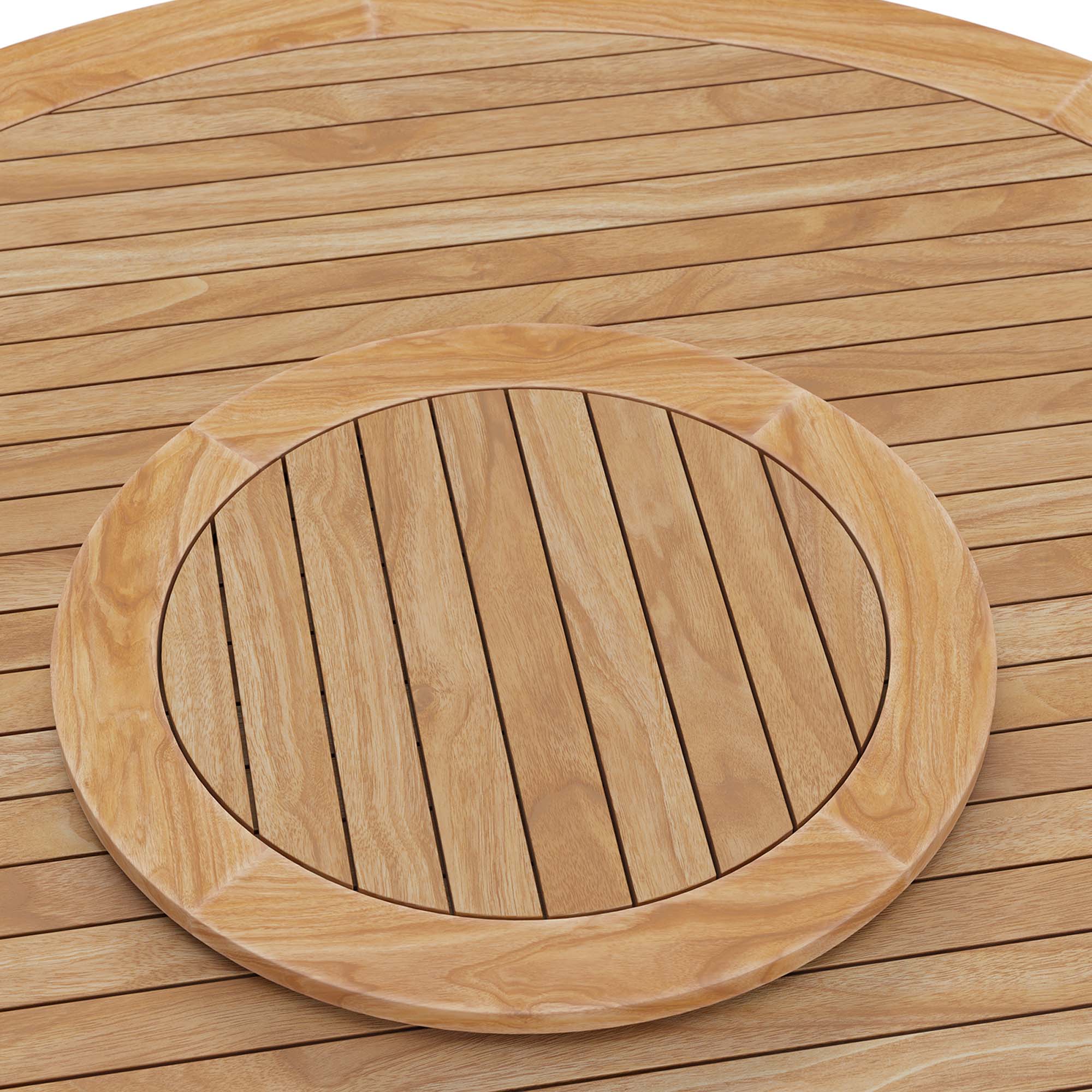 Modway Wellspring 5-Piece Outdoor Patio Teak Wood Dining Set