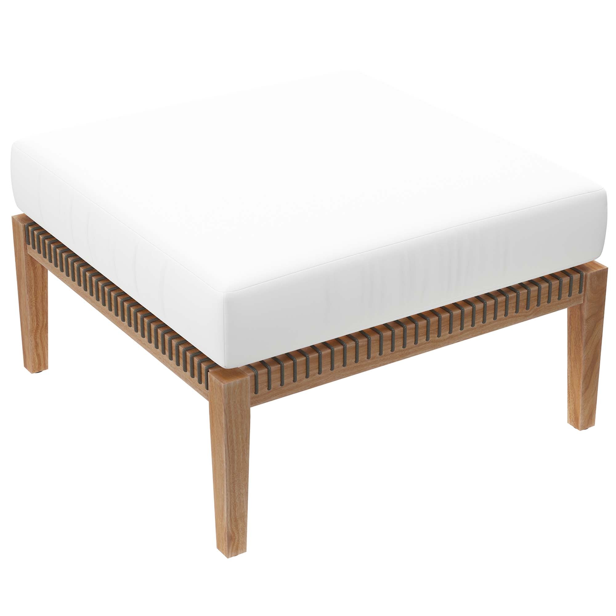 Modway Clearwater 4-Piece Outdoor Patio Teak Wood Sectional Sofa