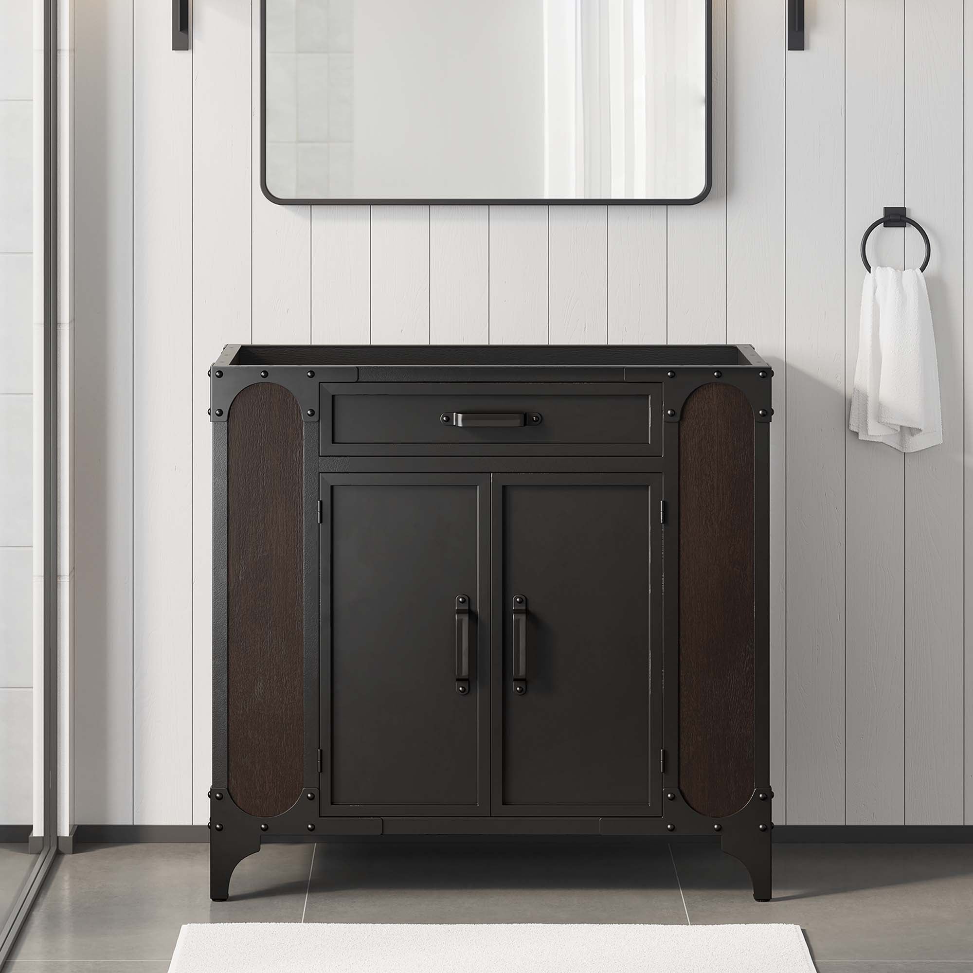 Modway Steamforge 36" Bathroom Vanity Cabinet (Sink Basin Not Included)