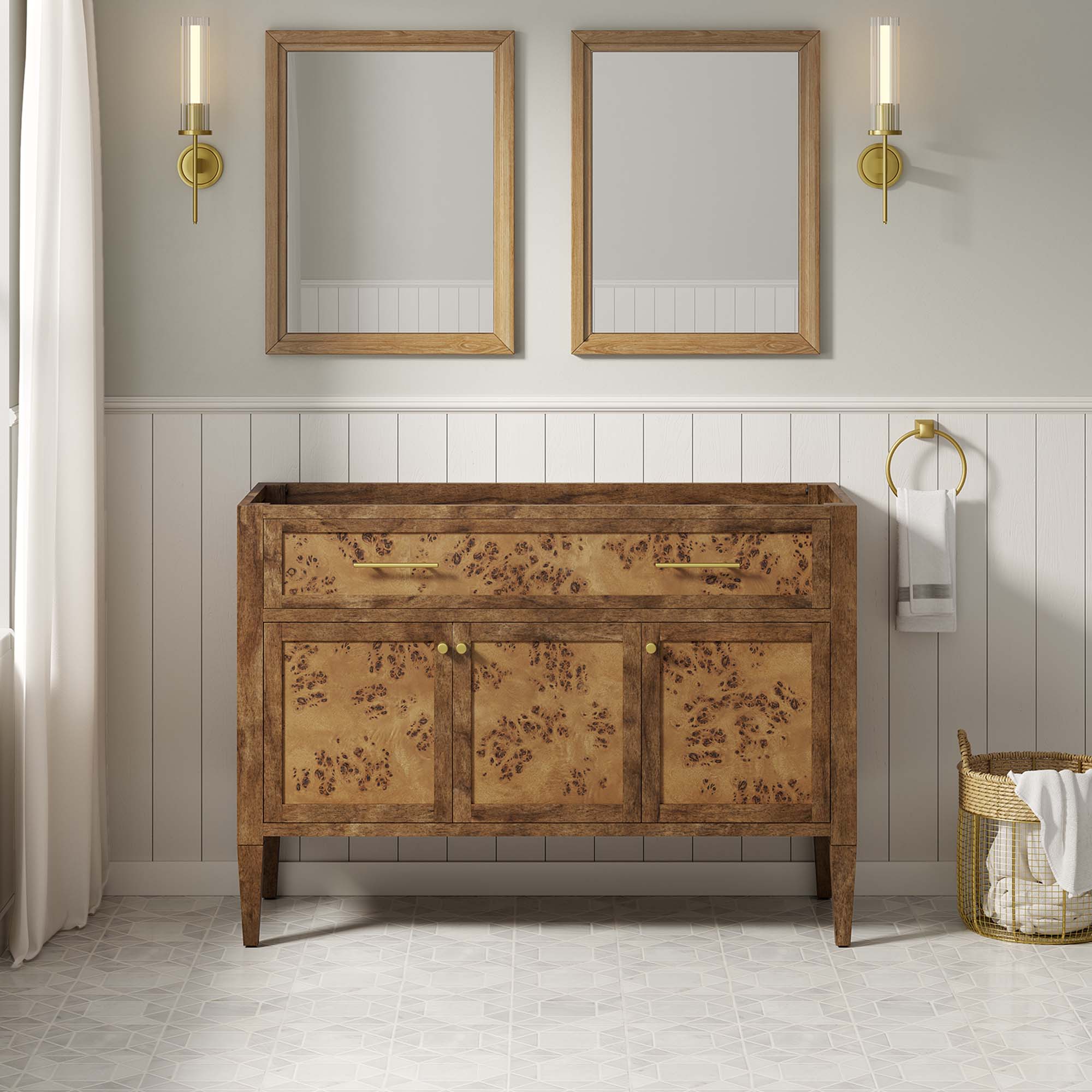 Modway Elysian 48" Wood Bathroom Vanity Cabinet (Sink Basin Not Included)