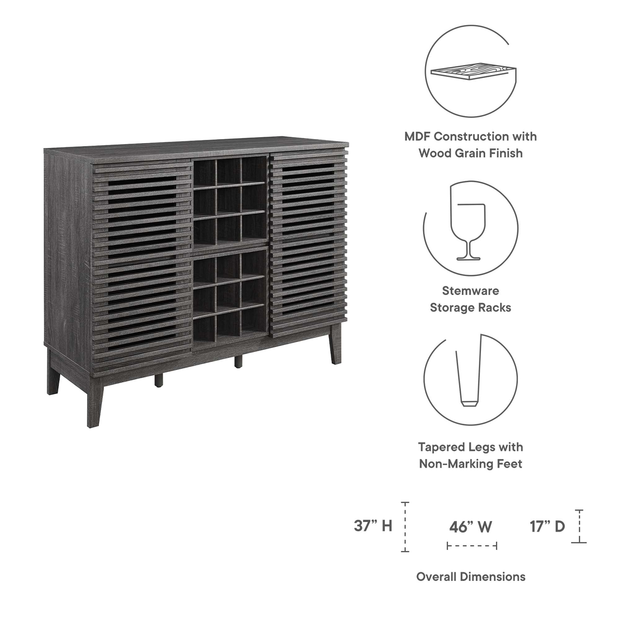 Modway Render Bar Cabinet