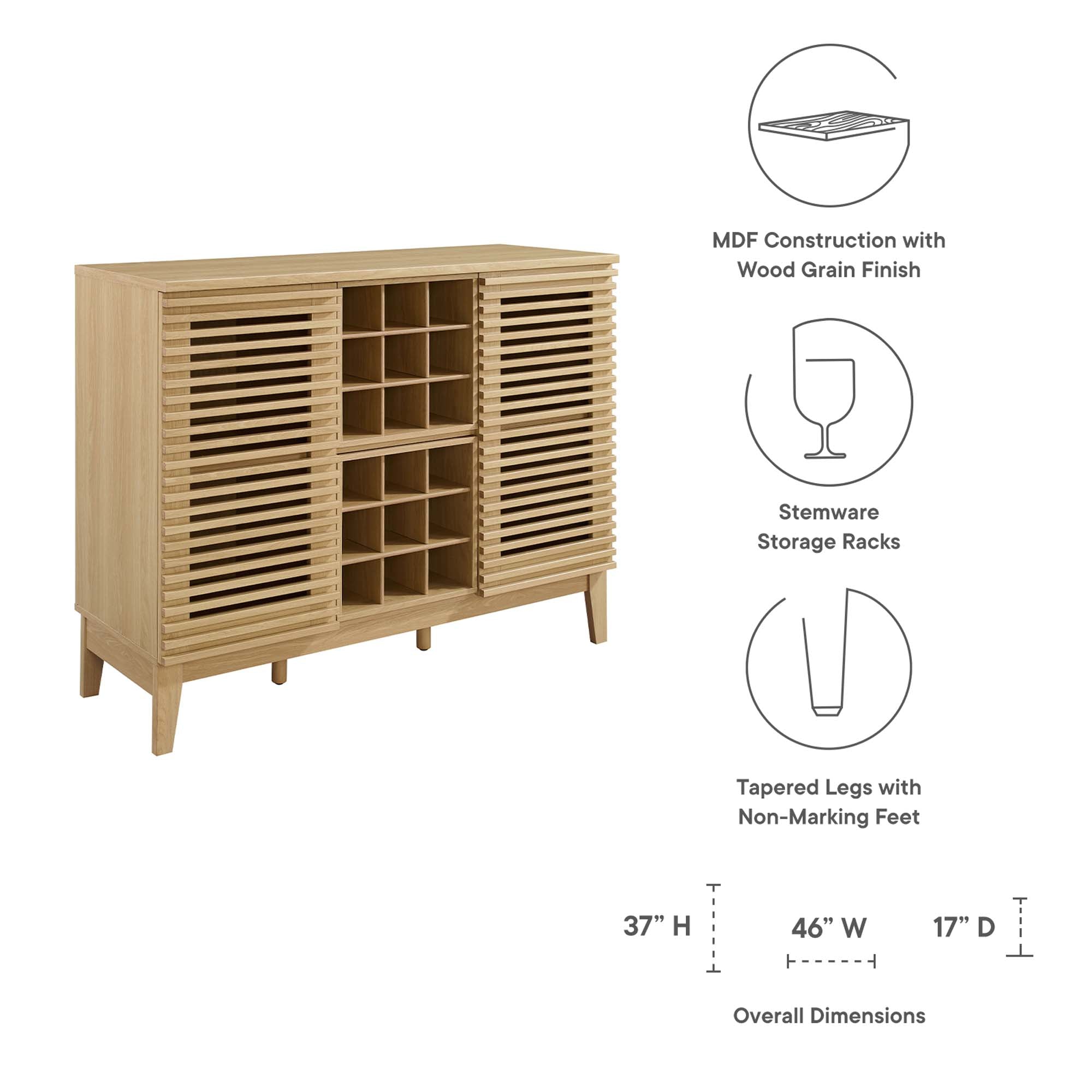 Modway Render Bar Cabinet