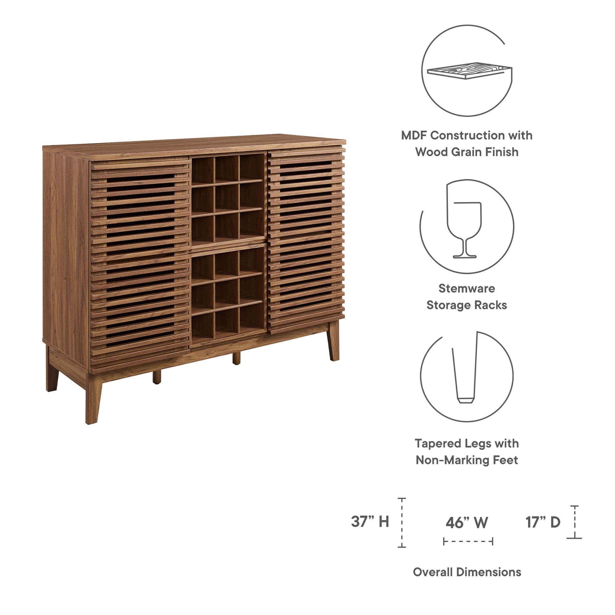 Modway Render Bar Cabinet