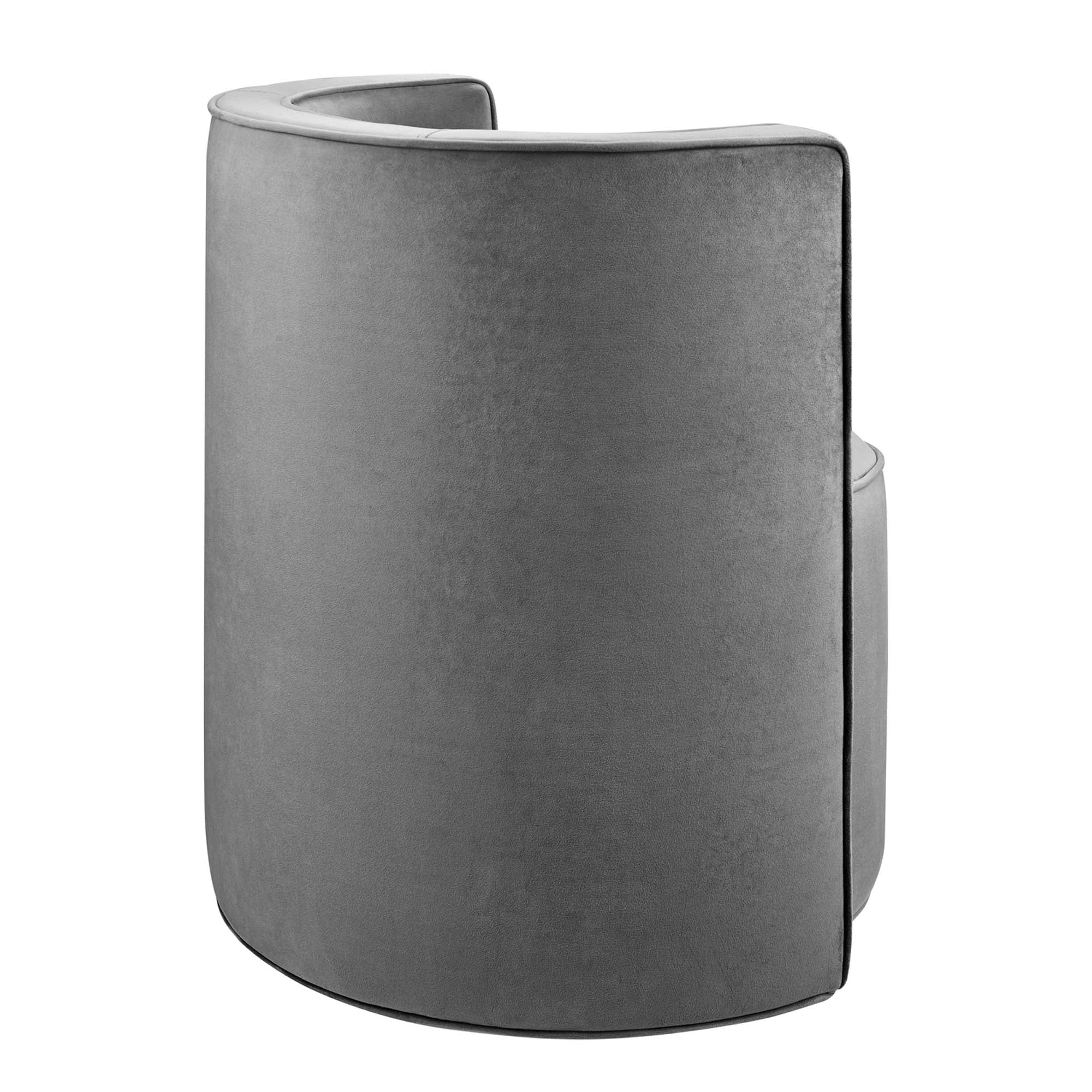 Modway Della Performance Velvet Fabric Swivel Chair