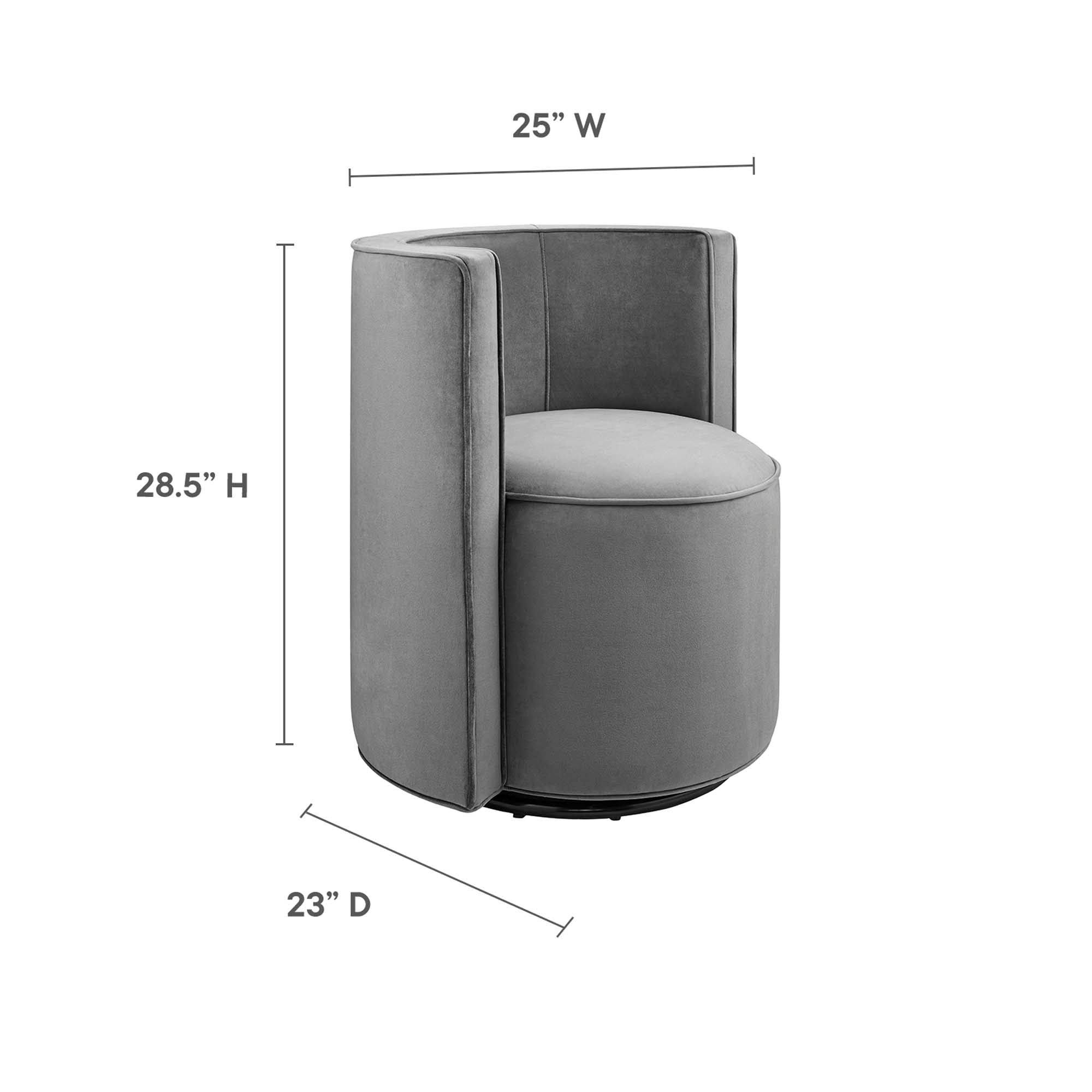 Modway Della Performance Velvet Fabric Swivel Chair